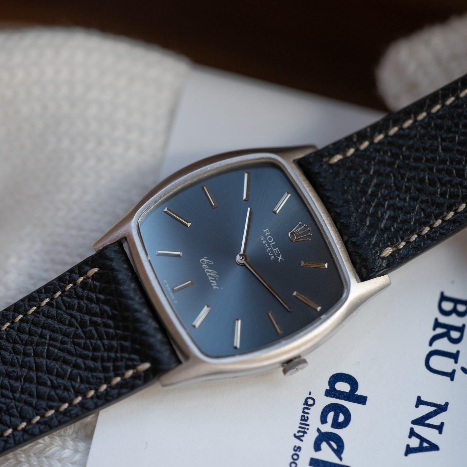 ROLEX Cellini 3805 18K WG Navy Dial - Arbitro