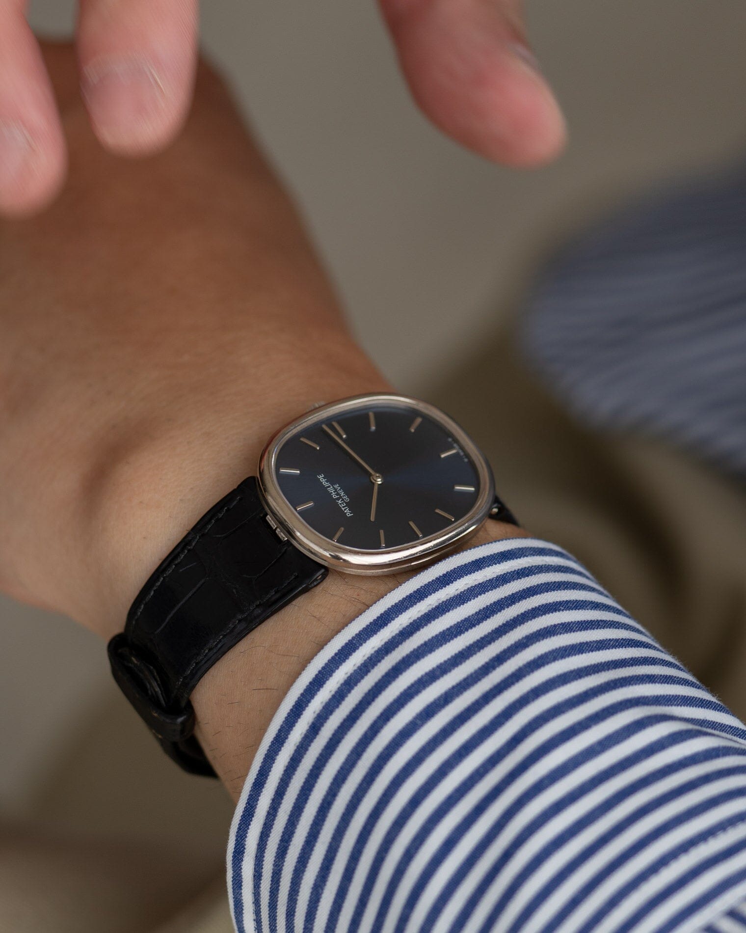 Patek Philippe ゴールデンエリプス 3848 WG ブルーシグマダイアル 箱保証書付き Watch PATEK PHILIPPE