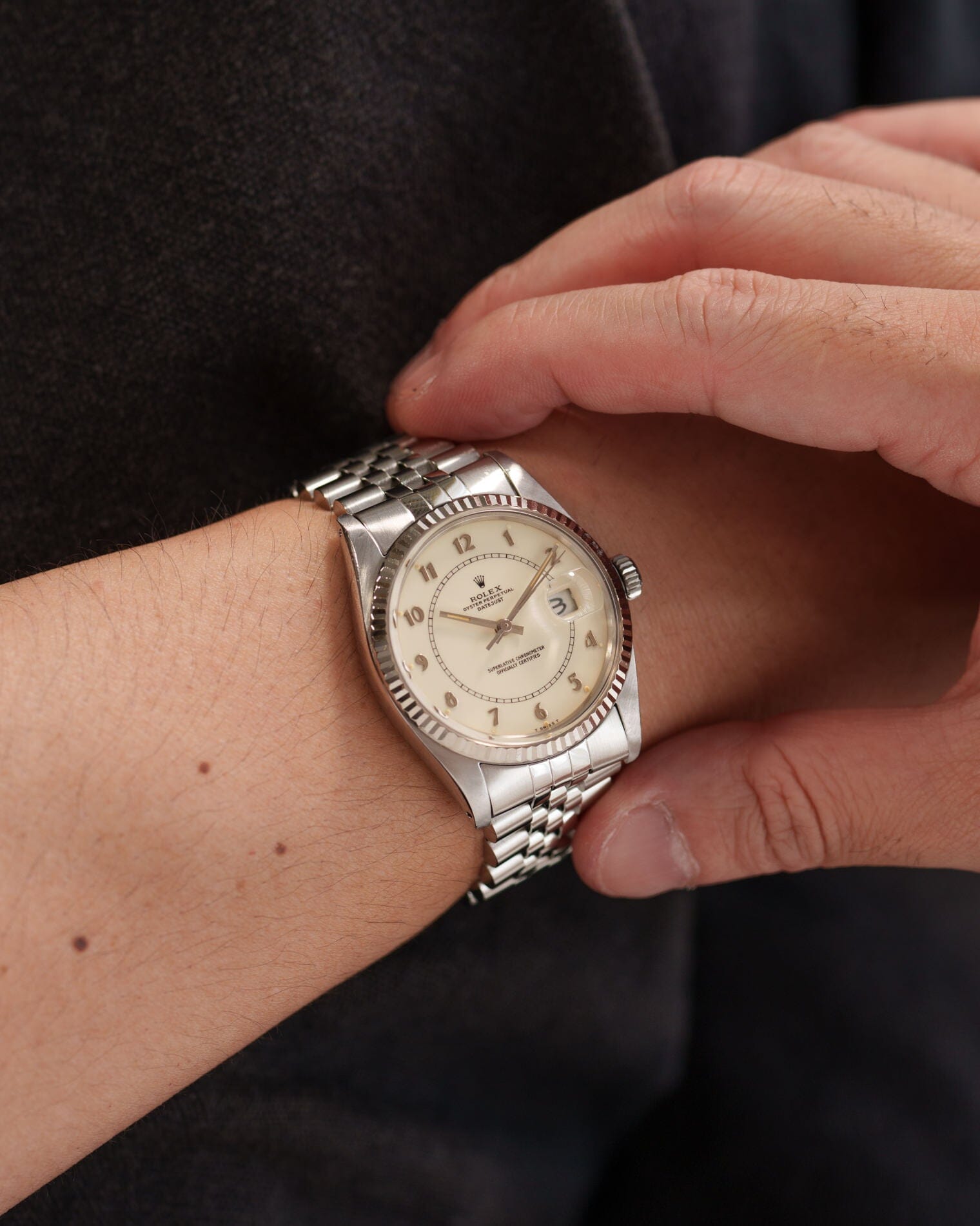 Rolex デイトジャスト 16014 クリームボイラーゲージ Watch ROLEX