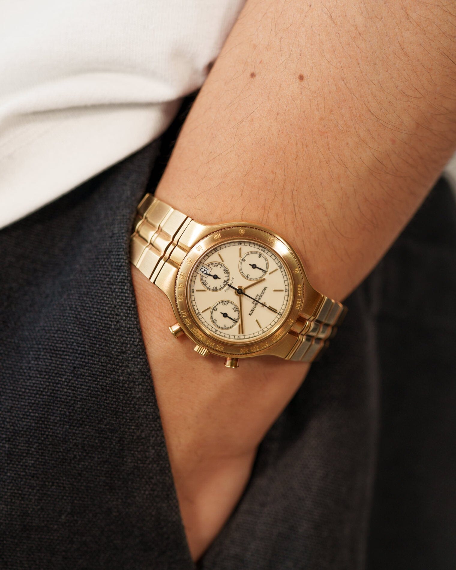 Vacheron Constantin フィディアス 49001 YG アイボリーダイアル Watch VACHERON CONSTANTIN
