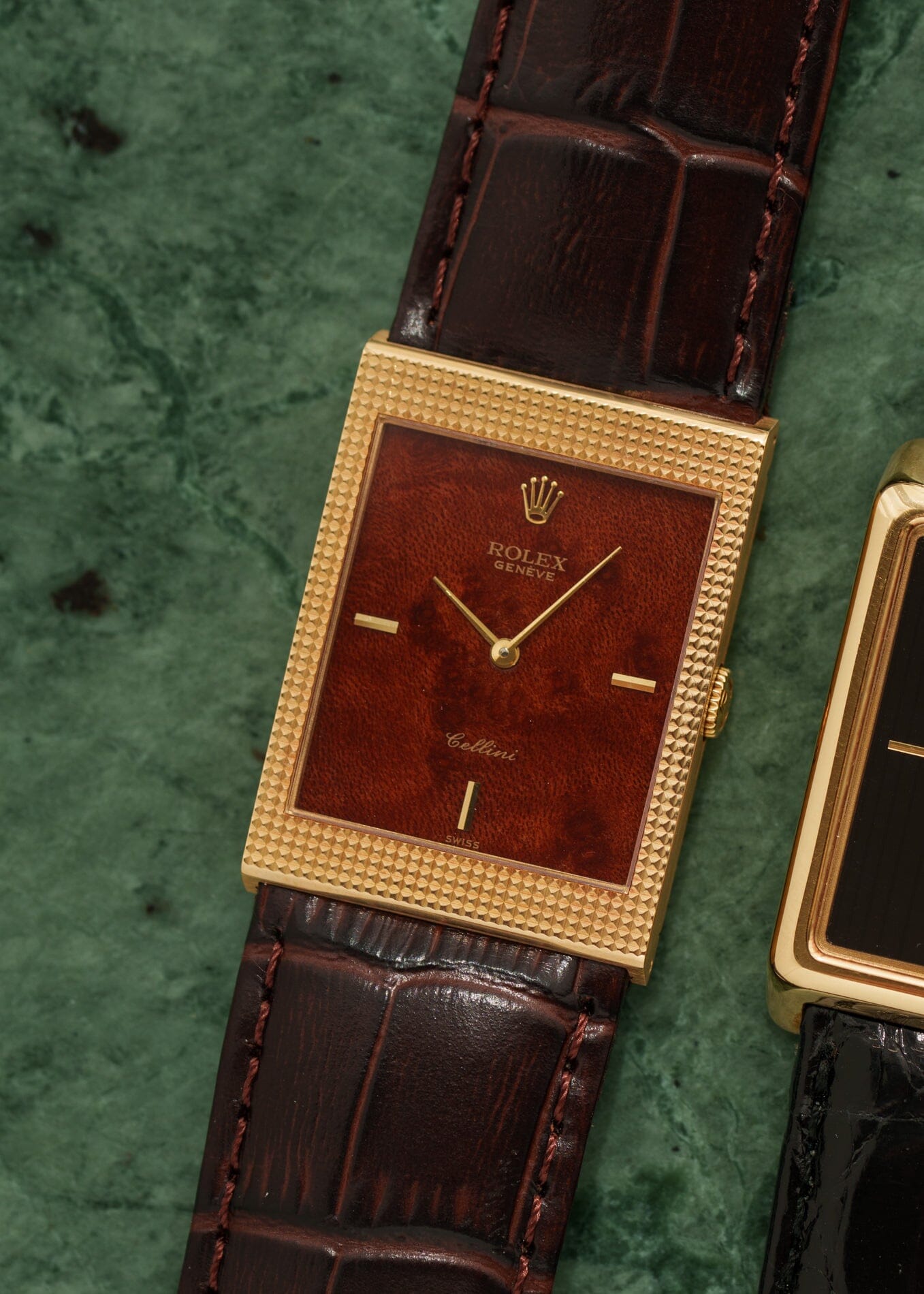 Rolex チェリーニ 4127 YG ウッドダイアル 箱保証書付き Watch ROLEX