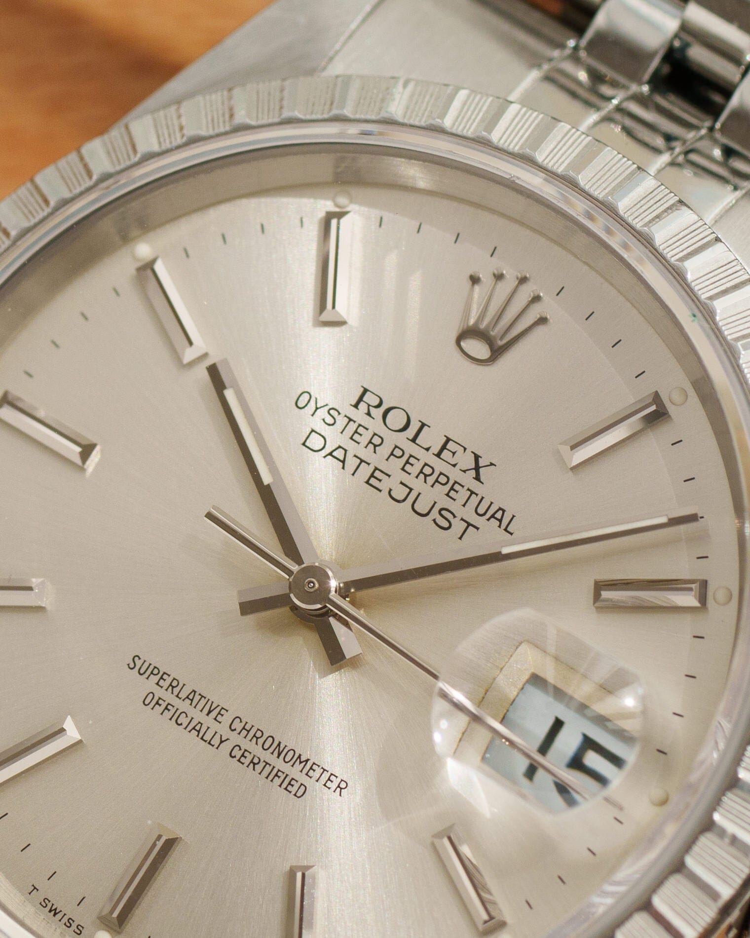 ロレックス デイトジャスト 16220 シルバーダイアル 保証書 国際サービス保証書付き Watch ROLEX