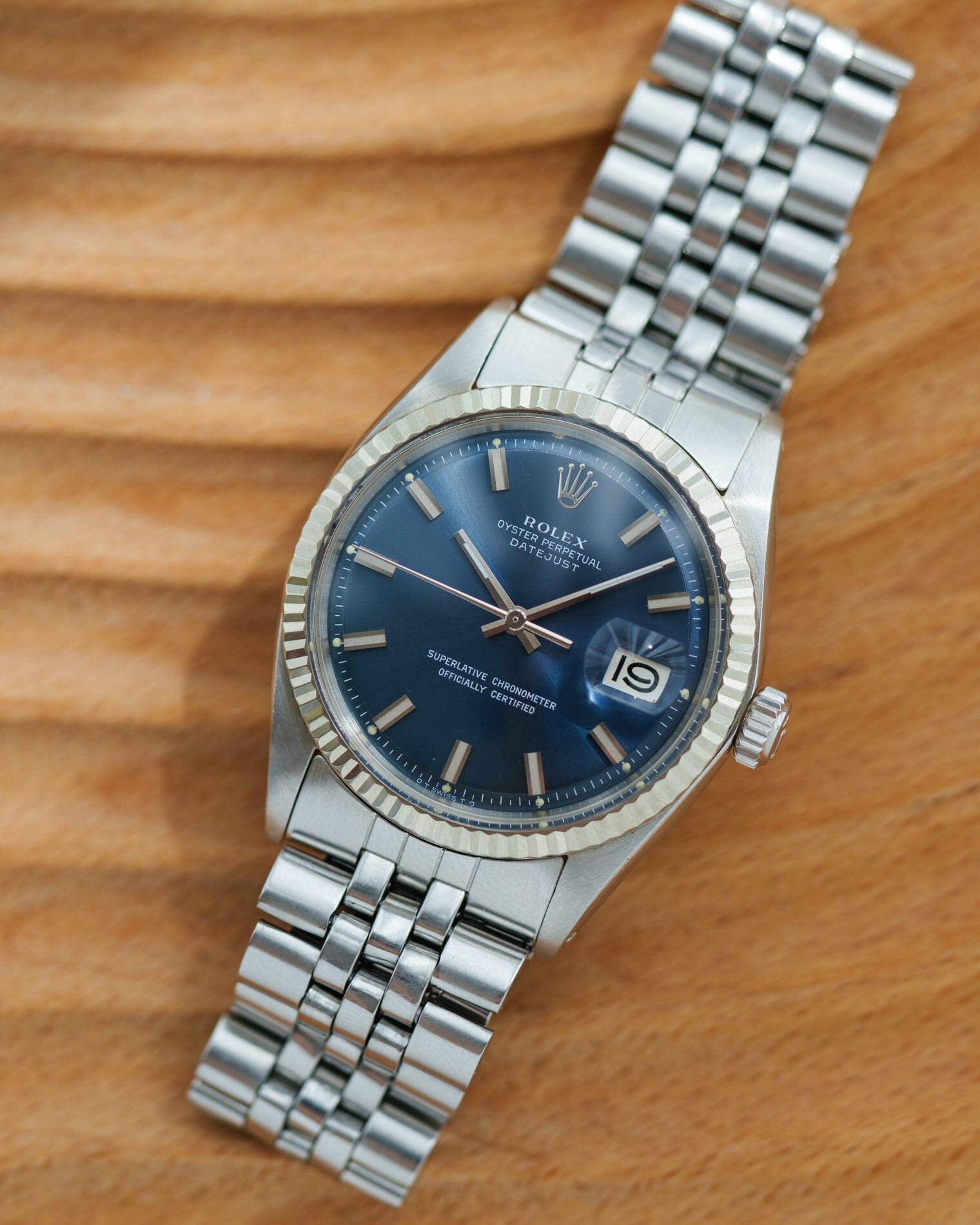 ロレックス デイトジャスト 1601 ブルー 保証書 クロノメーター証明書付き Watch ROLEX