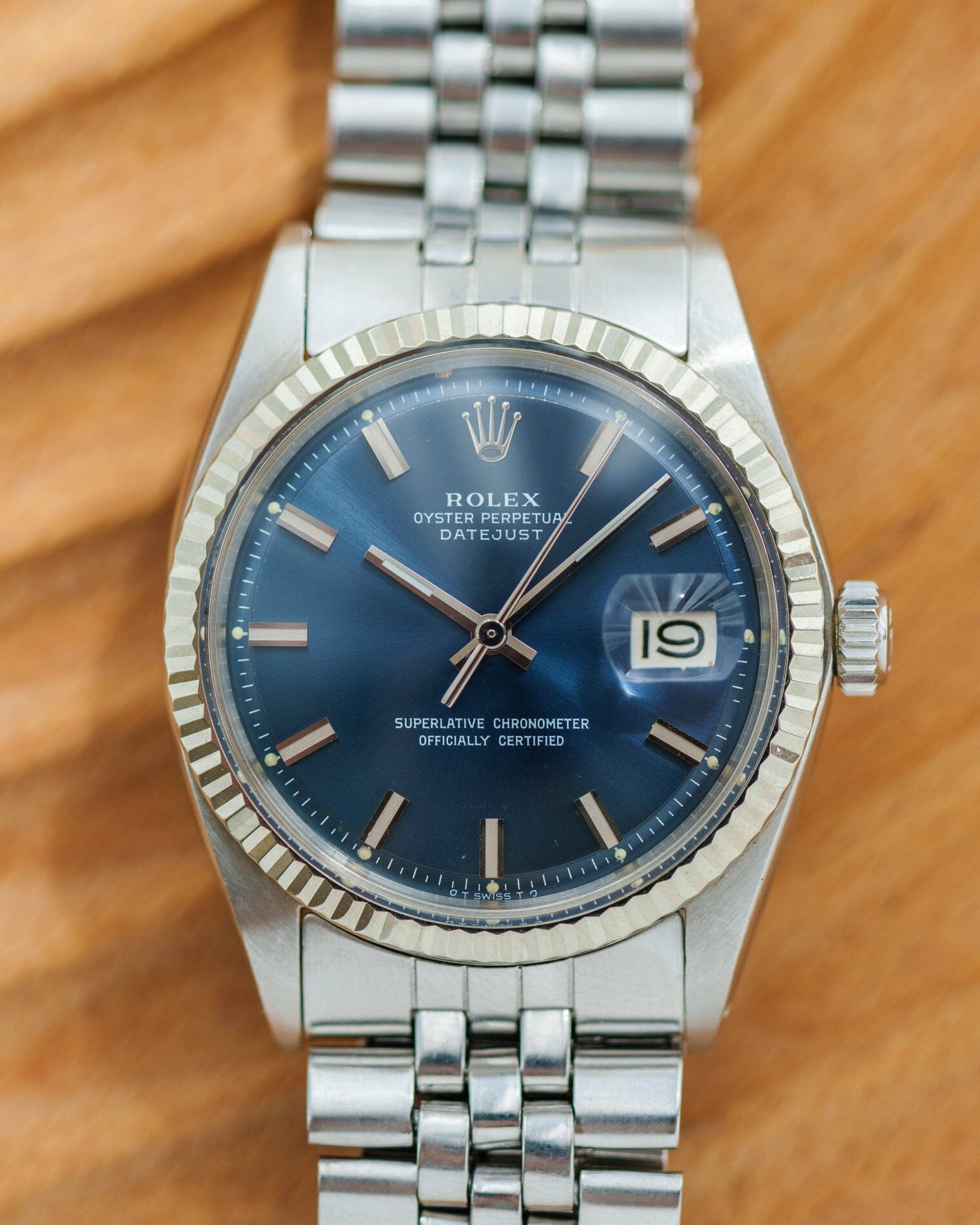 ロレックス デイトジャスト 1601 ブルー 保証書 クロノメーター証明書付き Watch ROLEX