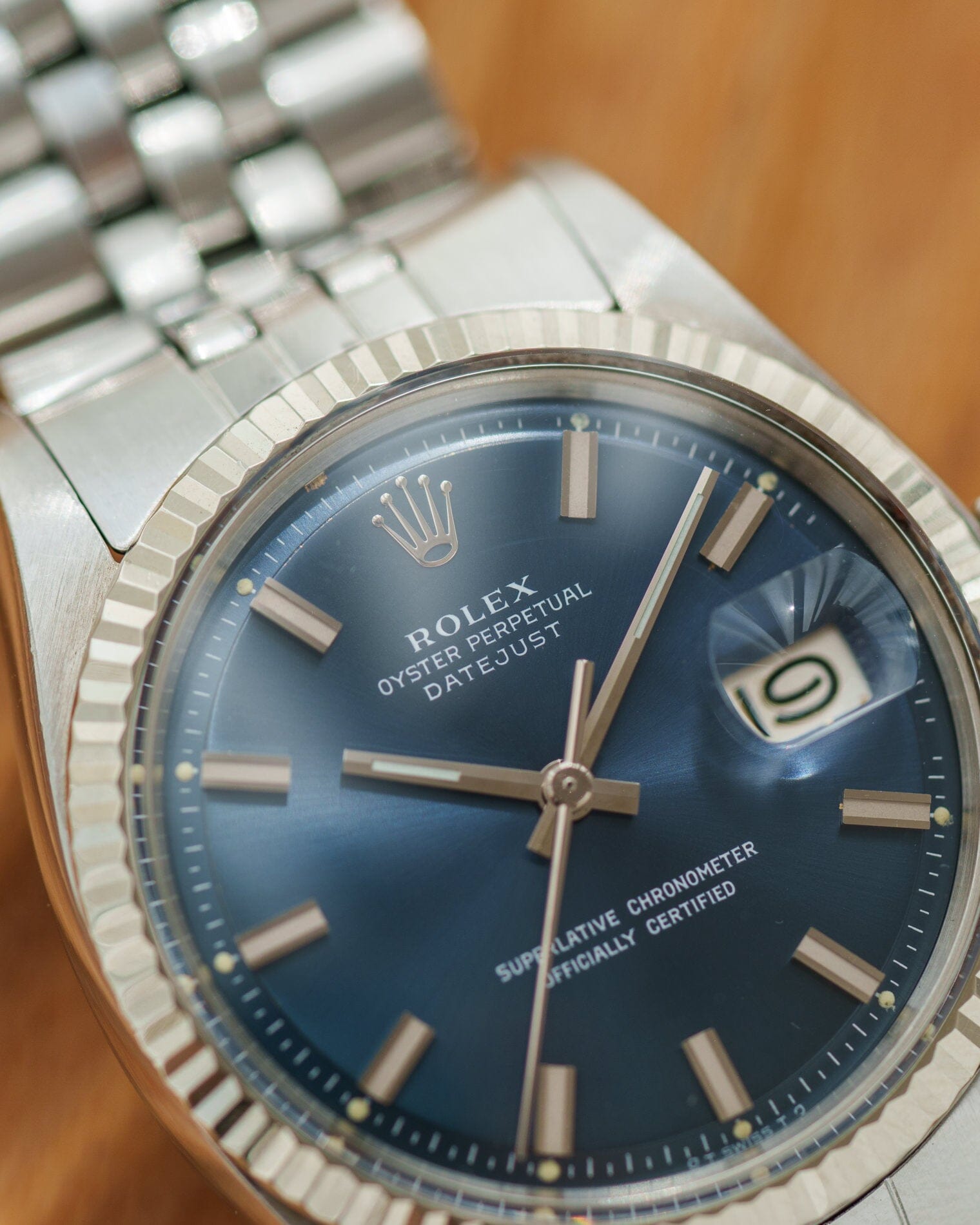 ロレックス デイトジャスト 1601 ブルー 保証書 クロノメーター証明書付き Watch ROLEX