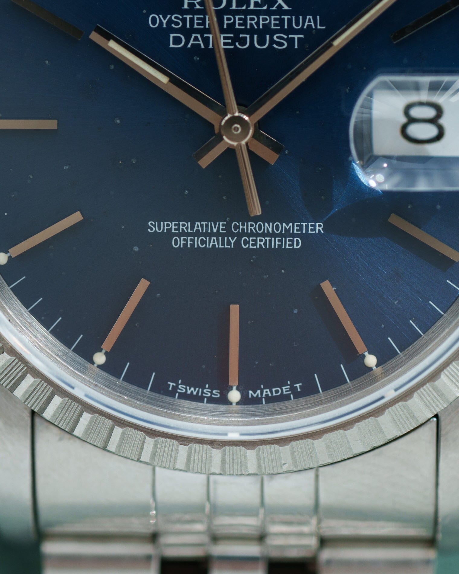 ロレックス デイトジャスト 16220 ブルーダイアモンドダストダイアル Watch ROLEX