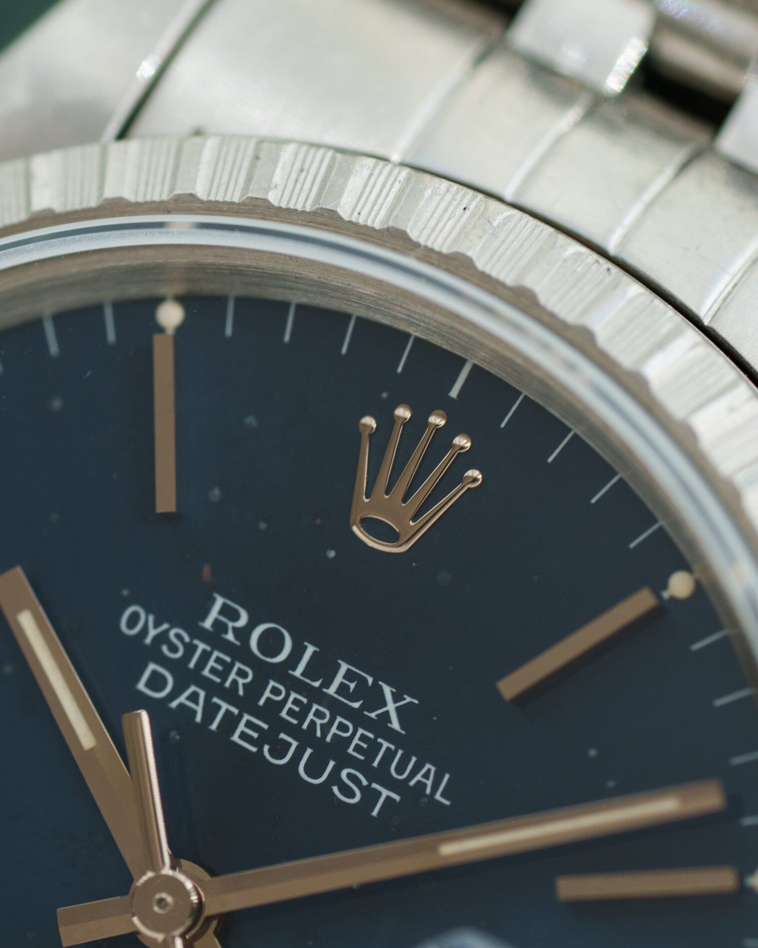 ロレックス デイトジャスト 16220 ブルーダイアモンドダストダイアル Watch ROLEX