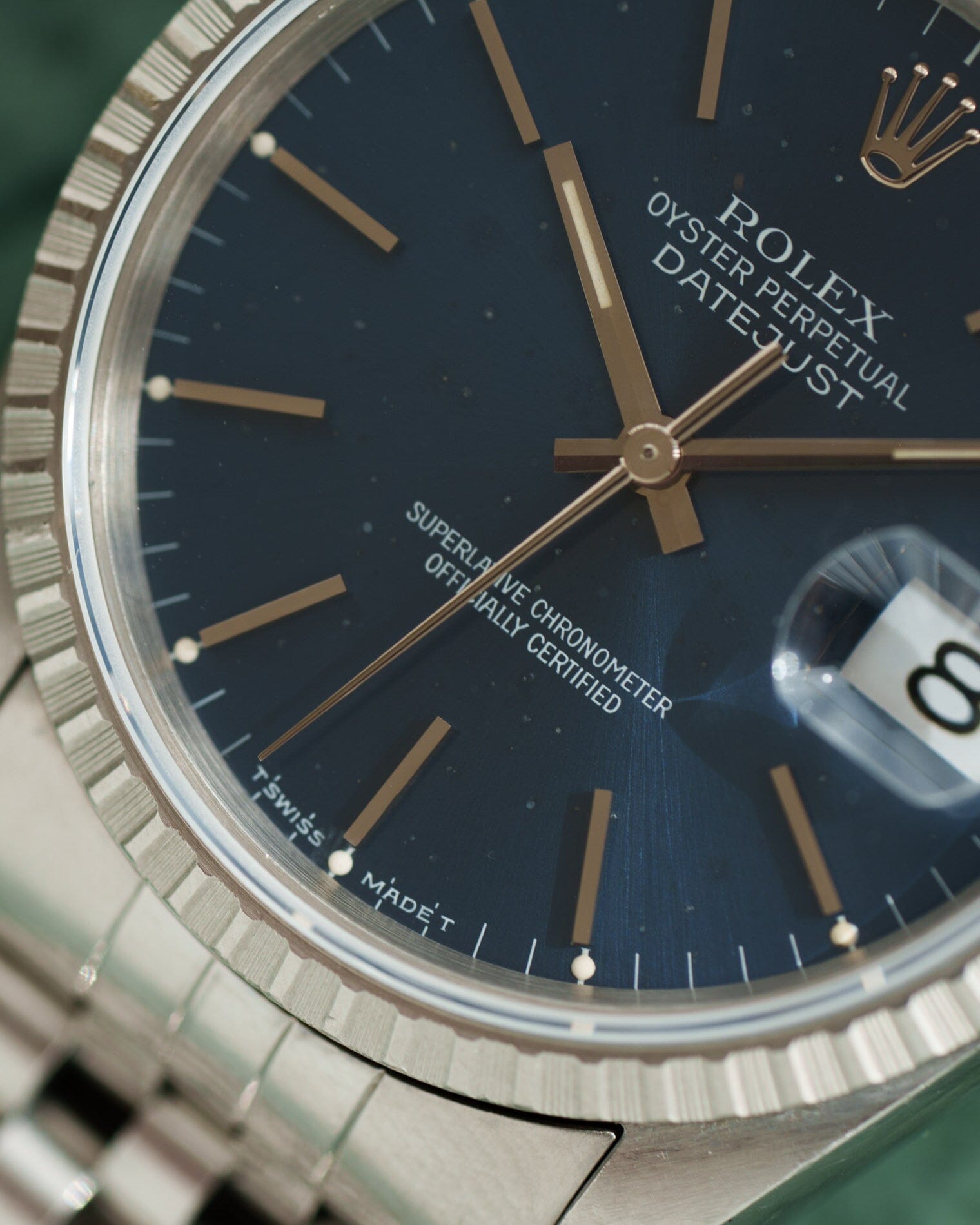 ロレックス デイトジャスト 16220 ブルーダイアモンドダストダイアル Watch ROLEX