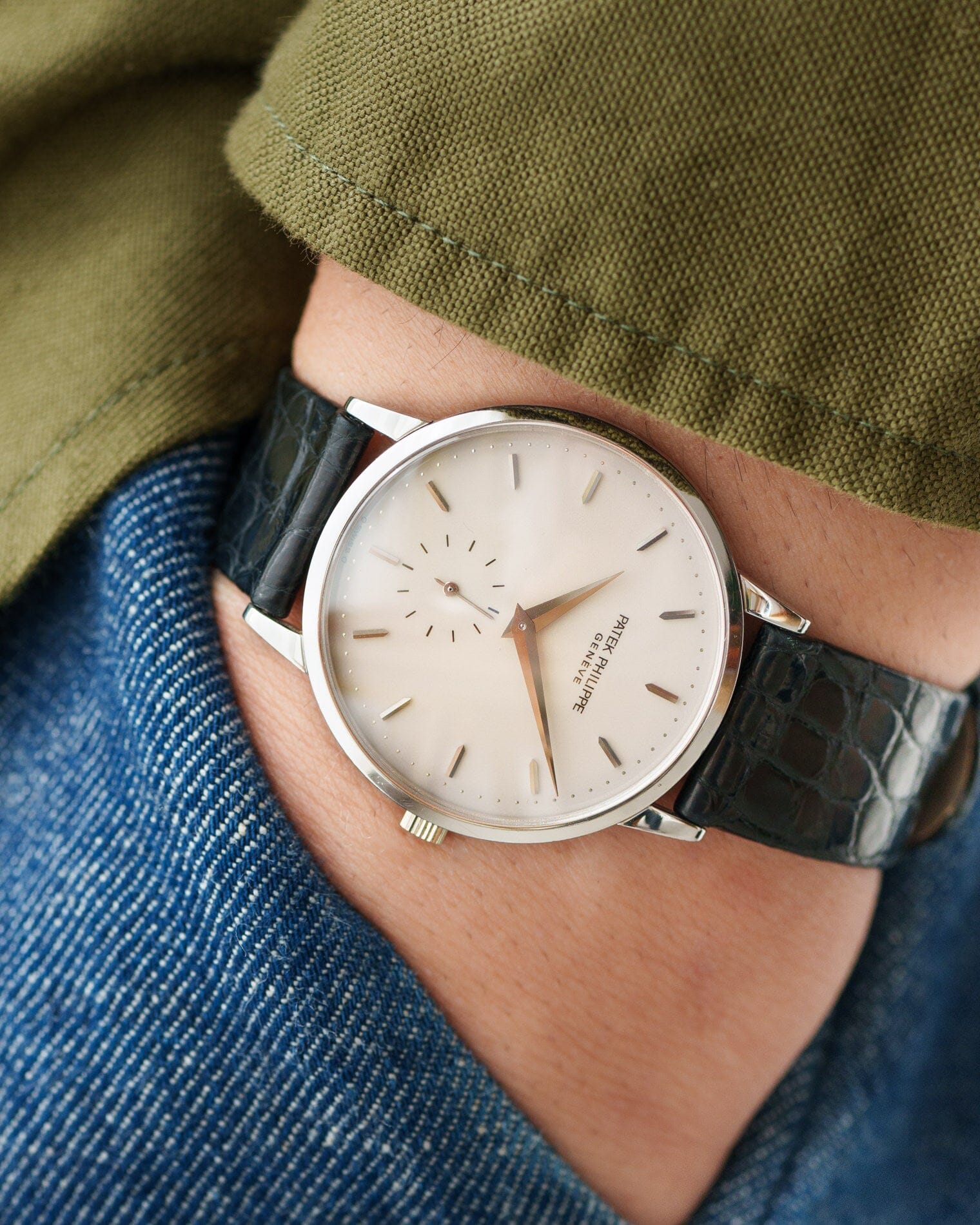 Patek Philippe カラトラバ 3893 WG アイボリーダイアル 箱保証書付き Watch PATEK PHILIPPE