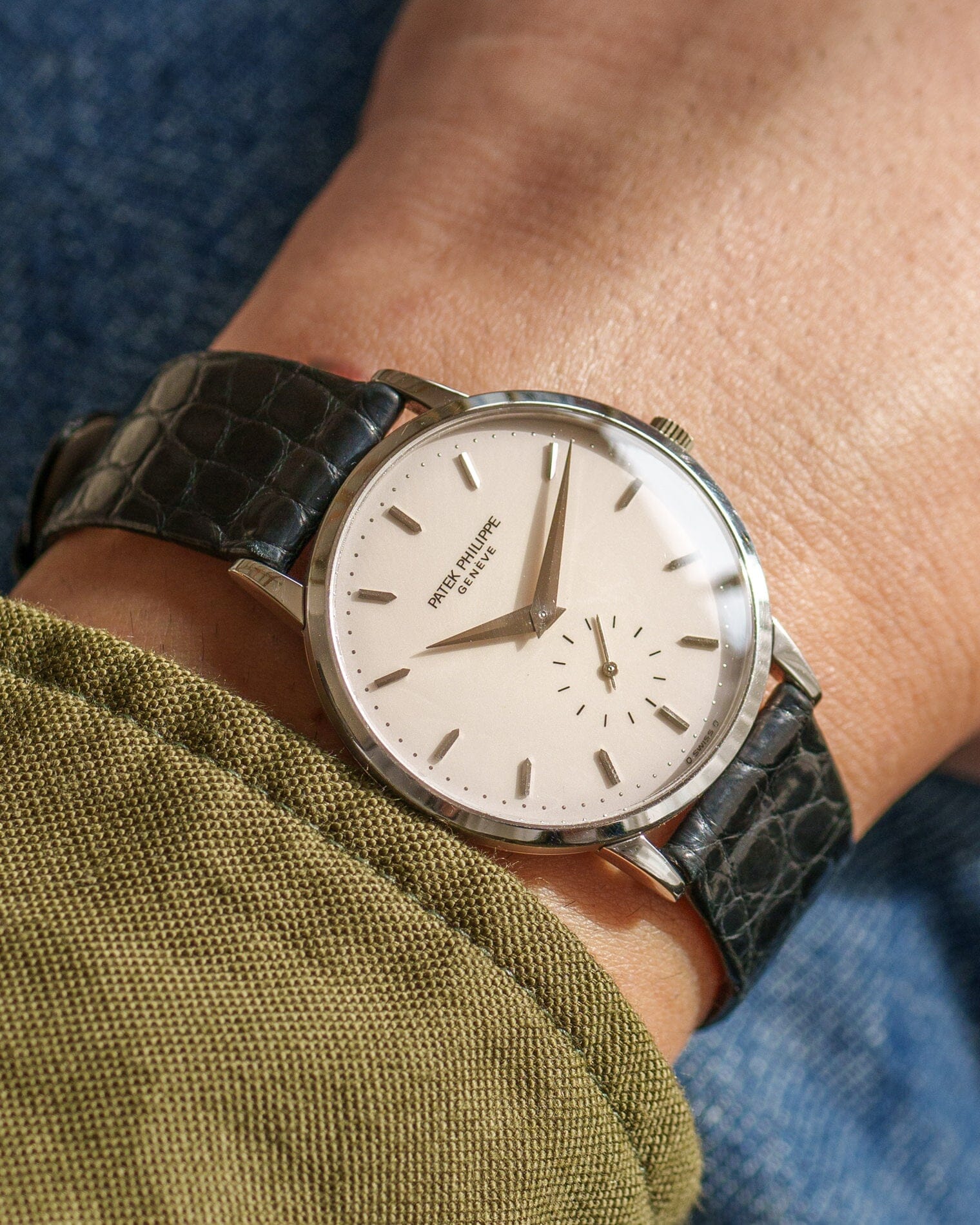 Patek Philippe カラトラバ 3893 WG アイボリーダイアル 箱保証書付き Watch PATEK PHILIPPE