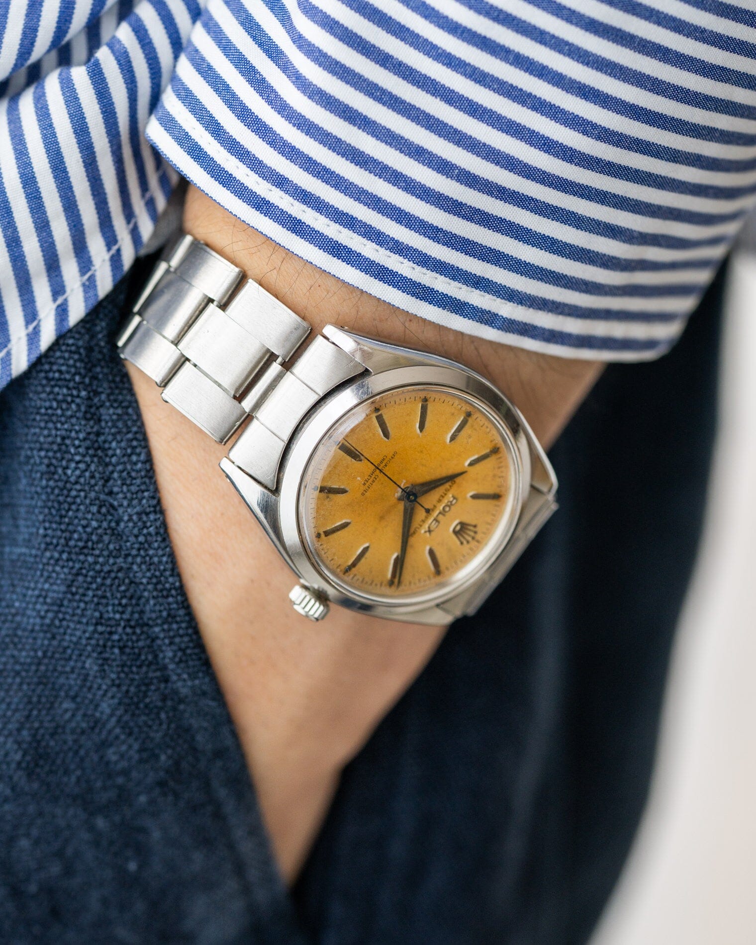 Rolex オイスターパーペチュアル 6564 アイボリー 保証書付き Watch ROLEX