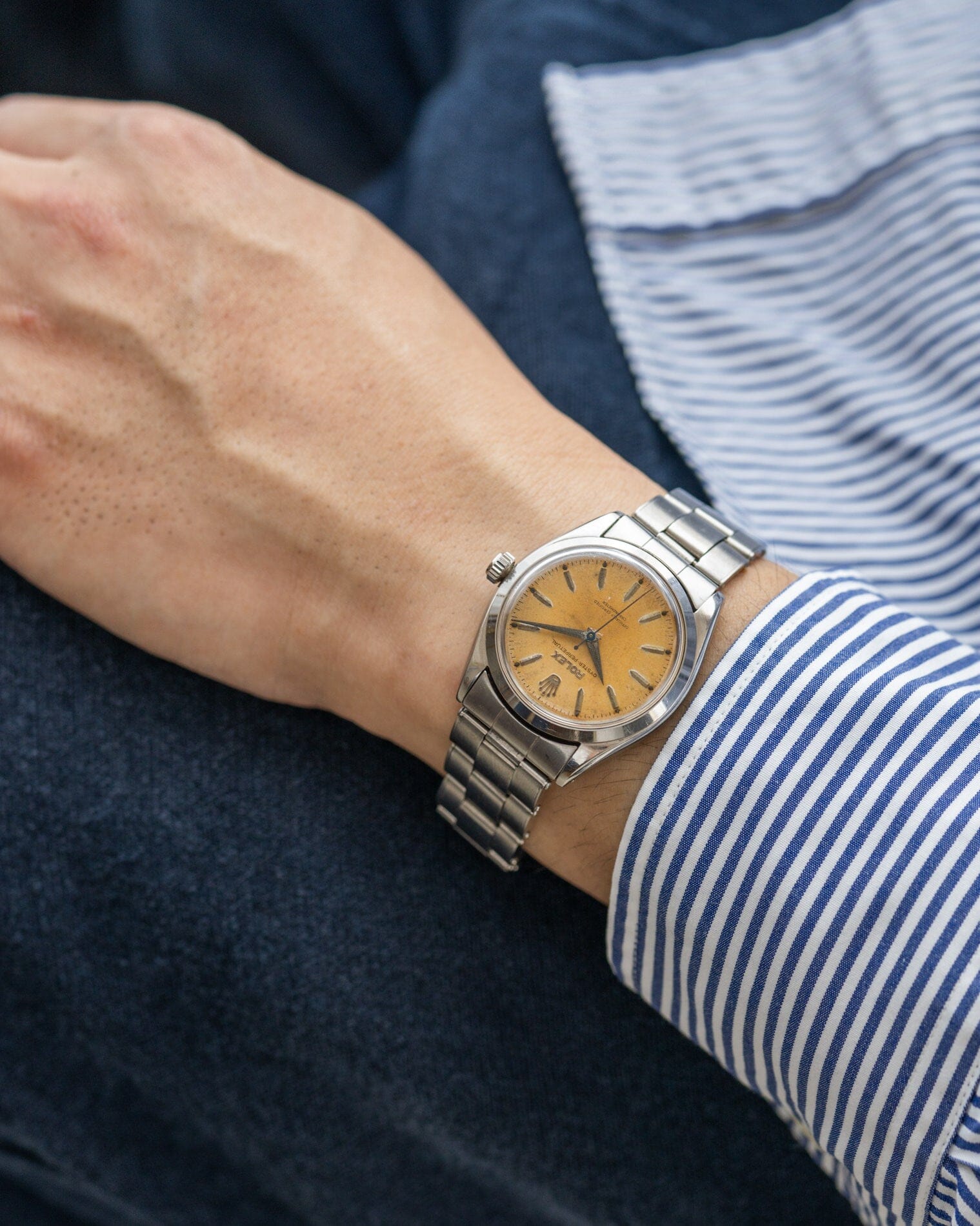 Rolex オイスターパーペチュアル 6564 アイボリー 保証書付き Watch ROLEX