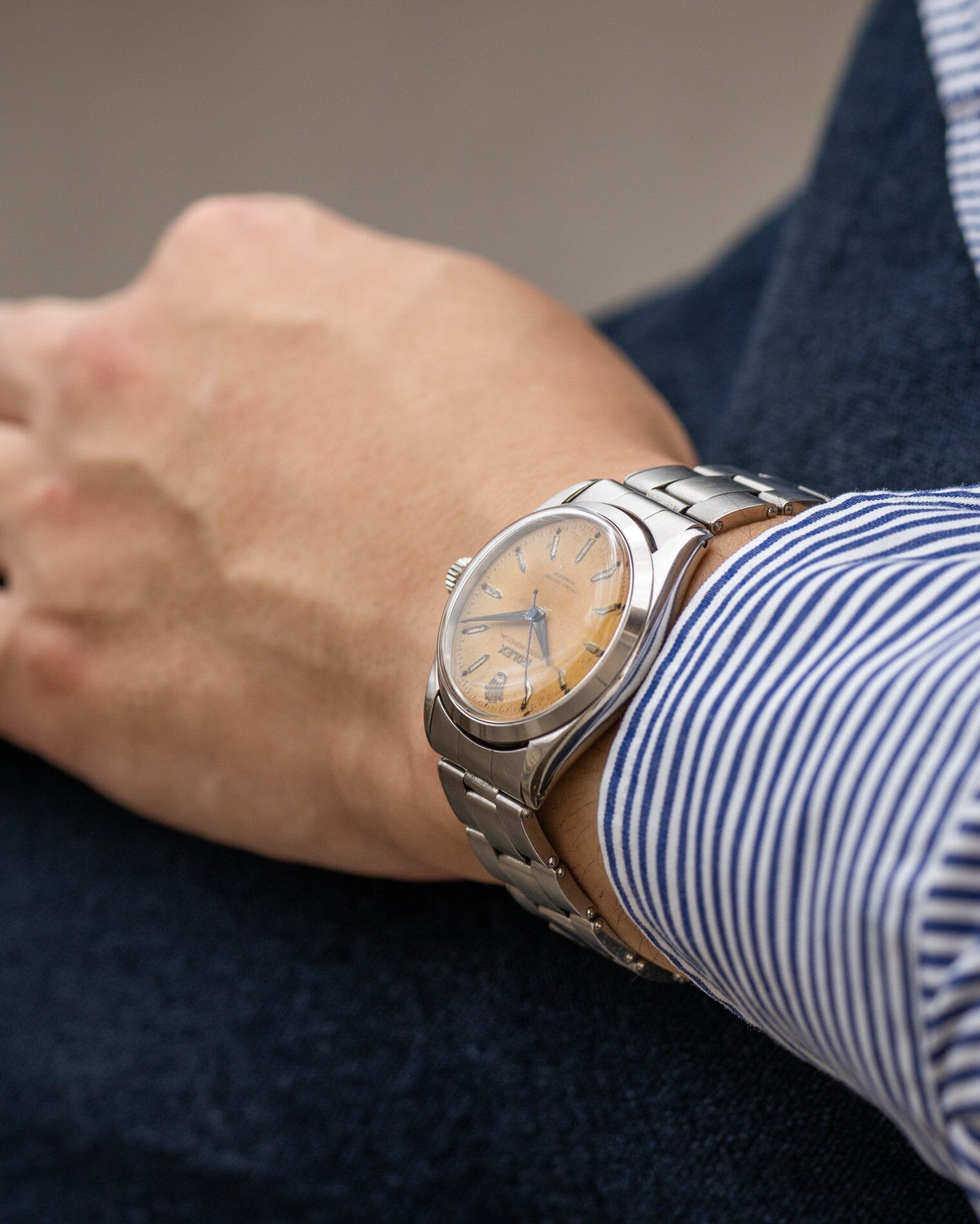 Rolex オイスターパーペチュアル 6564 アイボリー 保証書付き Watch ROLEX