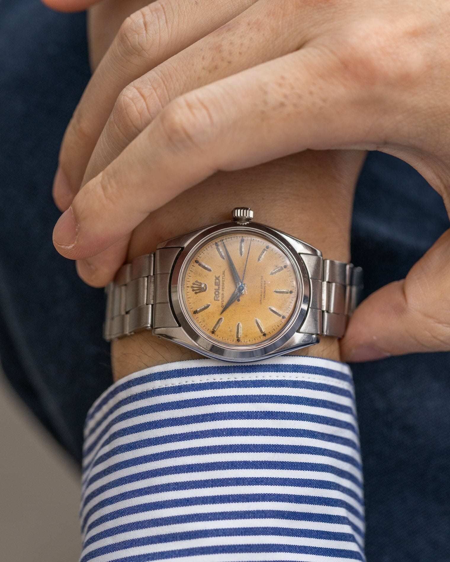 Rolex オイスターパーペチュアル 6564 アイボリー 保証書付き Watch ROLEX