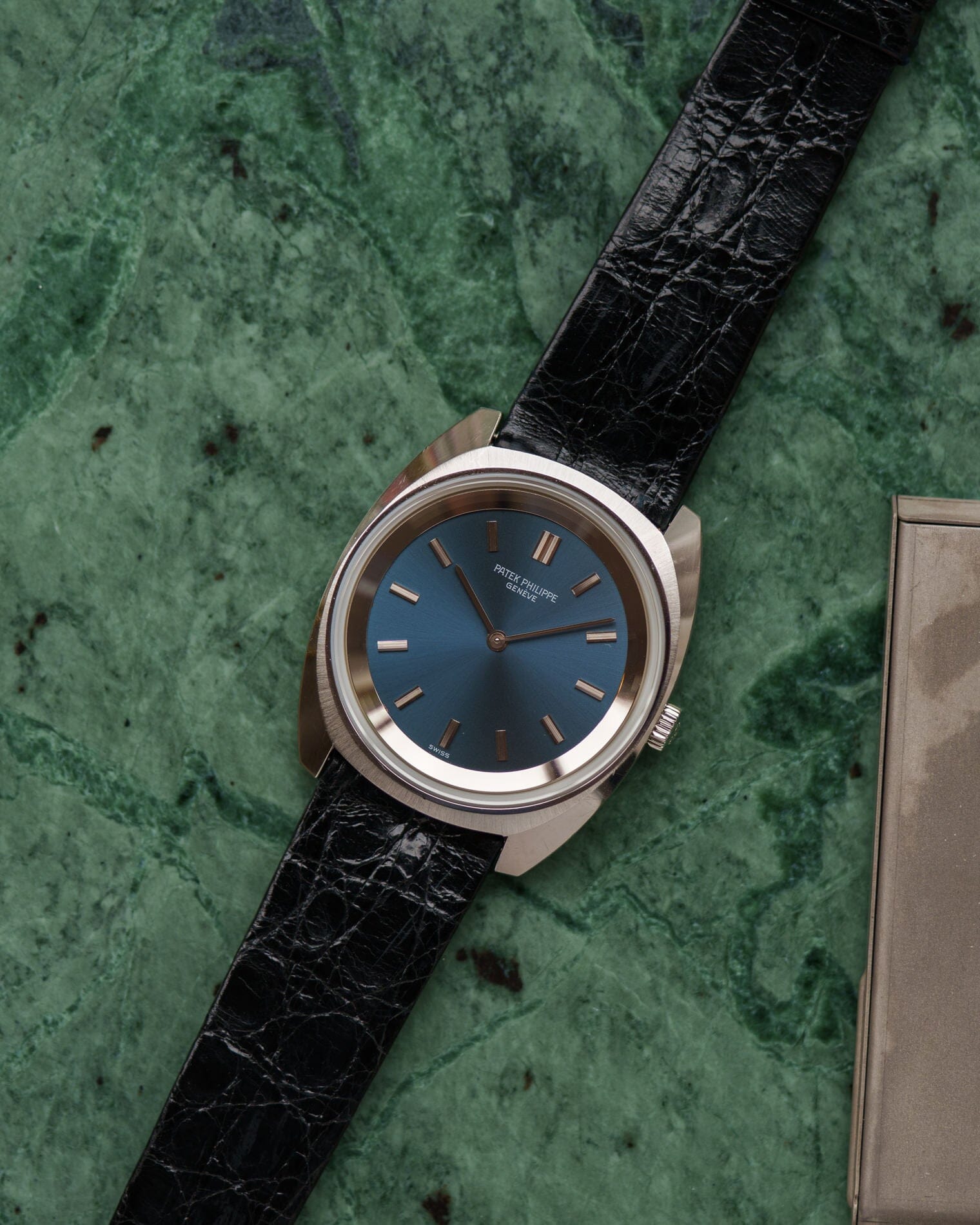 Patek Philippe カラトラバ 3579 スティール ブルーダイアル 修理明細書付き Watch PATEK PHILIPPE