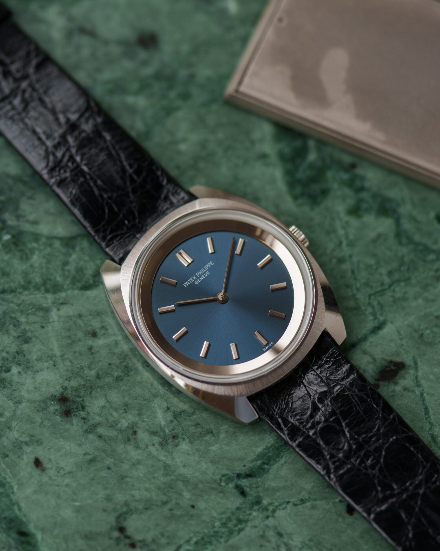 Patek Philippe カラトラバ 3579 スティール ブルーダイアル 修理明細書付き Watch PATEK PHILIPPE