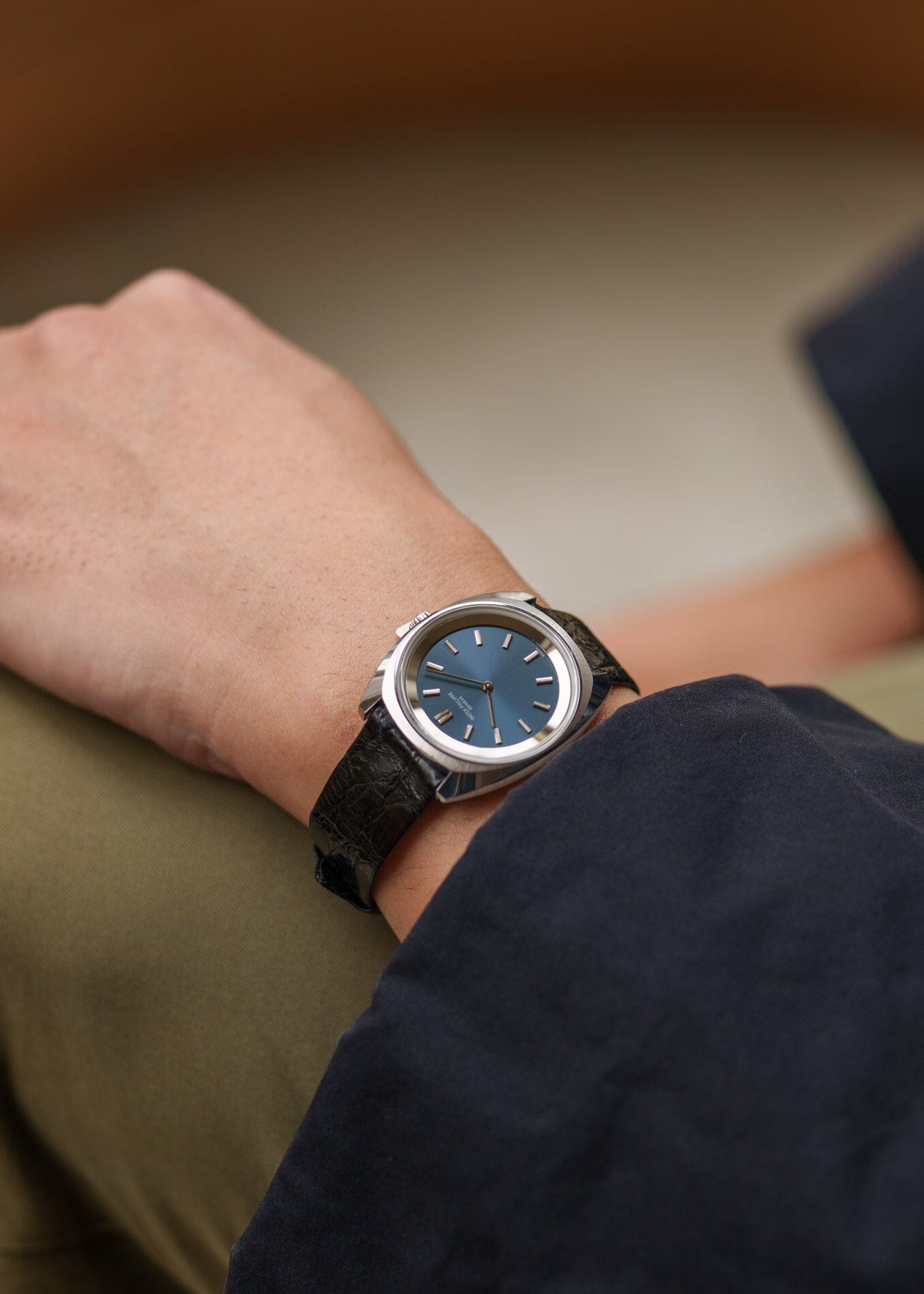 Patek Philippe カラトラバ 3579 スティール ブルーダイアル 修理明細書付き Watch PATEK PHILIPPE