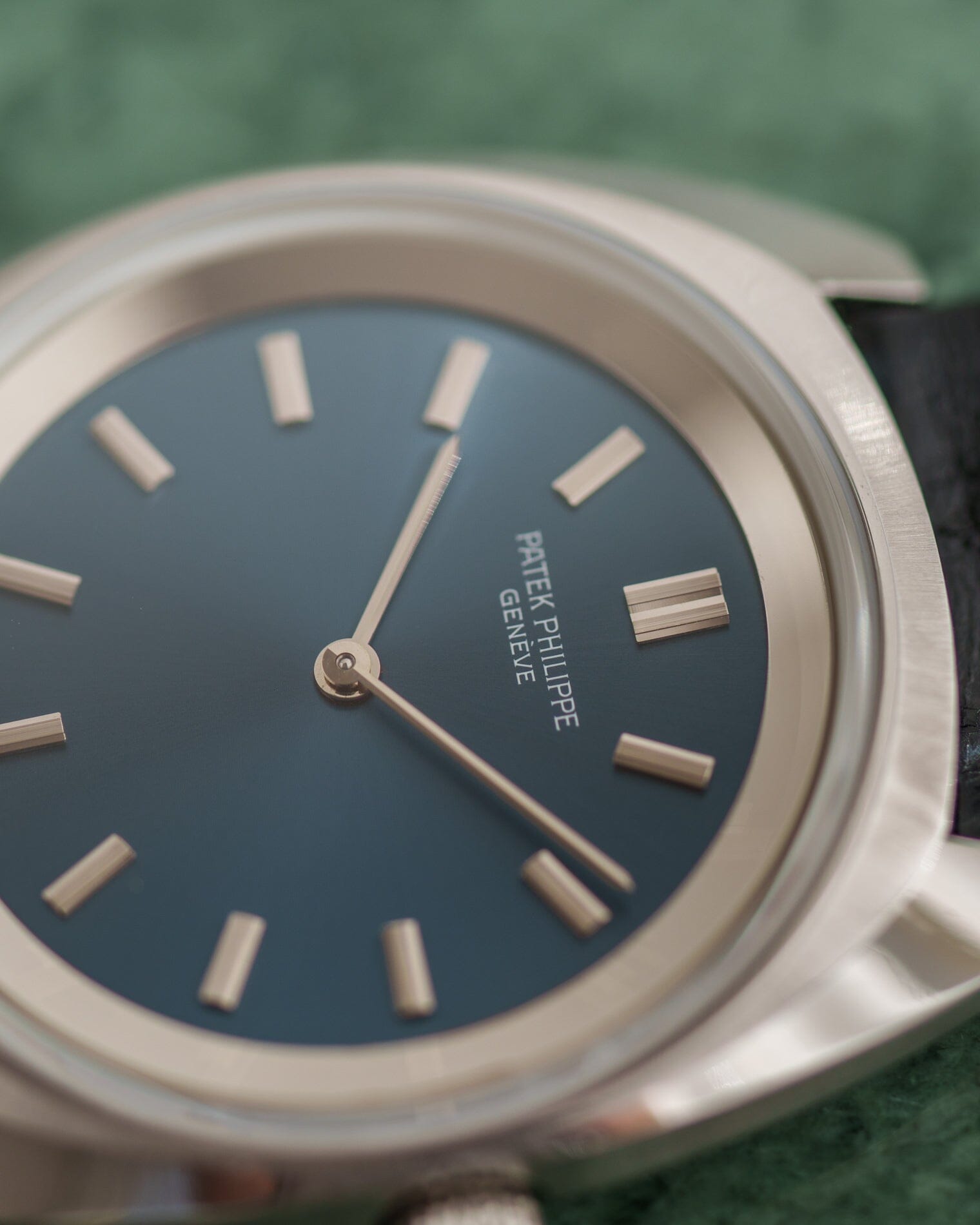 Patek Philippe カラトラバ 3579 スティール ブルーダイアル 修理明細書付き Watch PATEK PHILIPPE