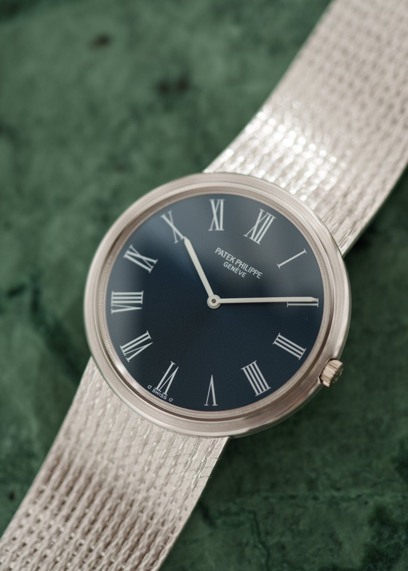 Patek Philippe カラトラバ 3591 WG 自動巻き ブルーダイアル アーカイブ/修理明細書付 Watch PATEK PHILIPPE