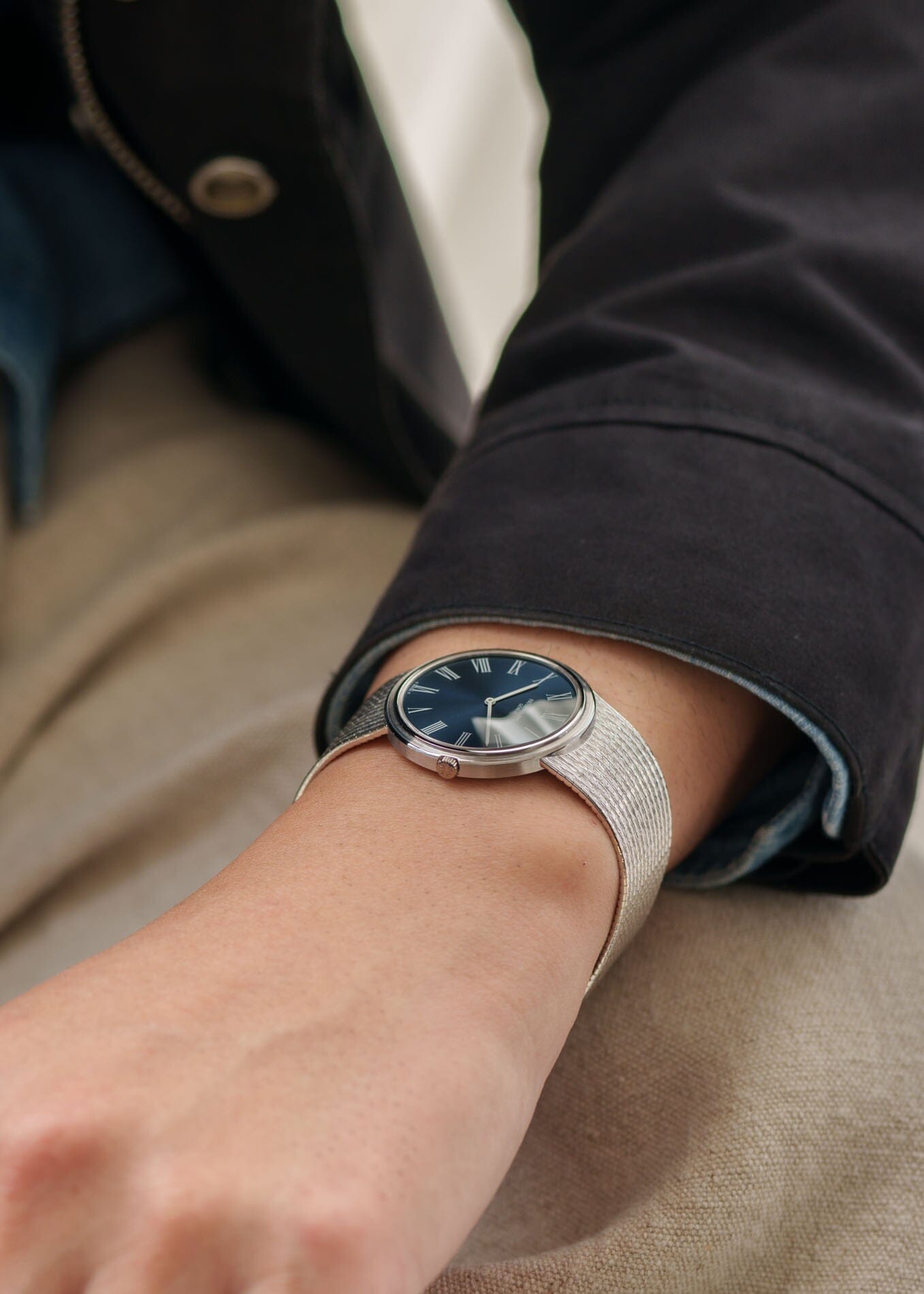 Patek Philippe カラトラバ 3591 WG 自動巻き ブルーダイアル アーカイブ/修理明細書付 Watch PATEK PHILIPPE