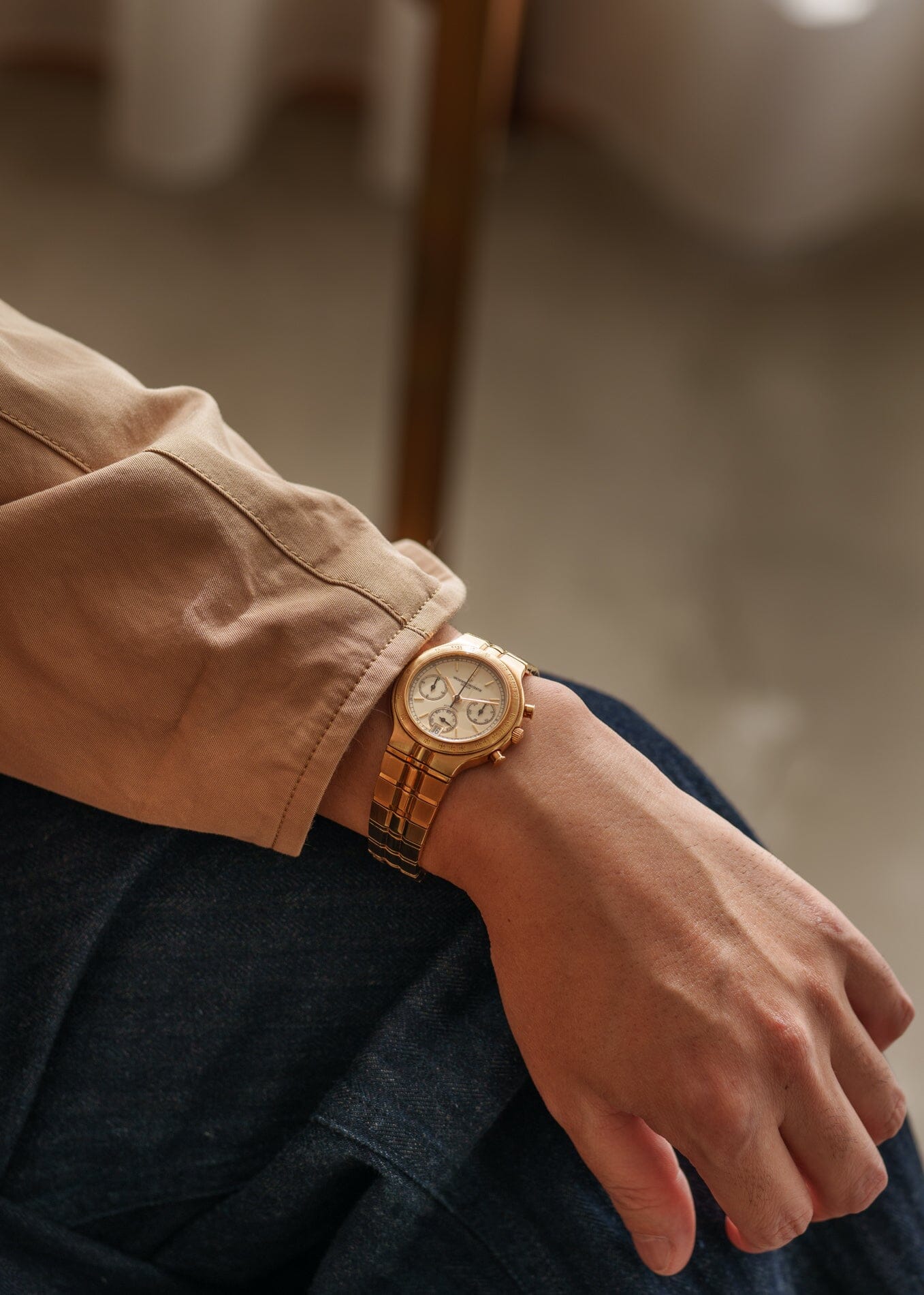 Vacheron Constantin フィディアス 49001 YG アイボリーダイアル Watch VACHERON CONSTANTIN