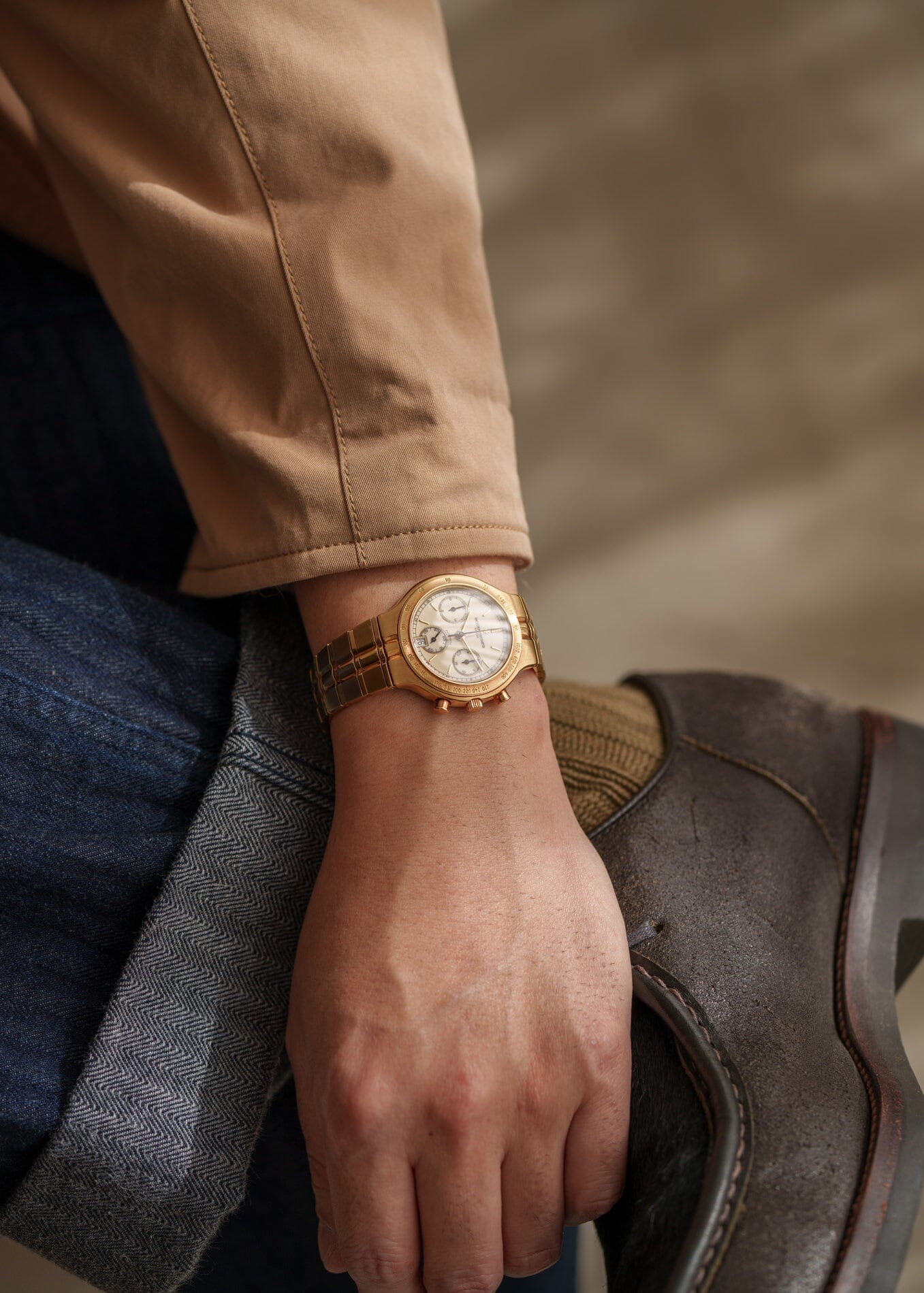Vacheron Constantin フィディアス 49001 YG アイボリーダイアル Watch VACHERON CONSTANTIN