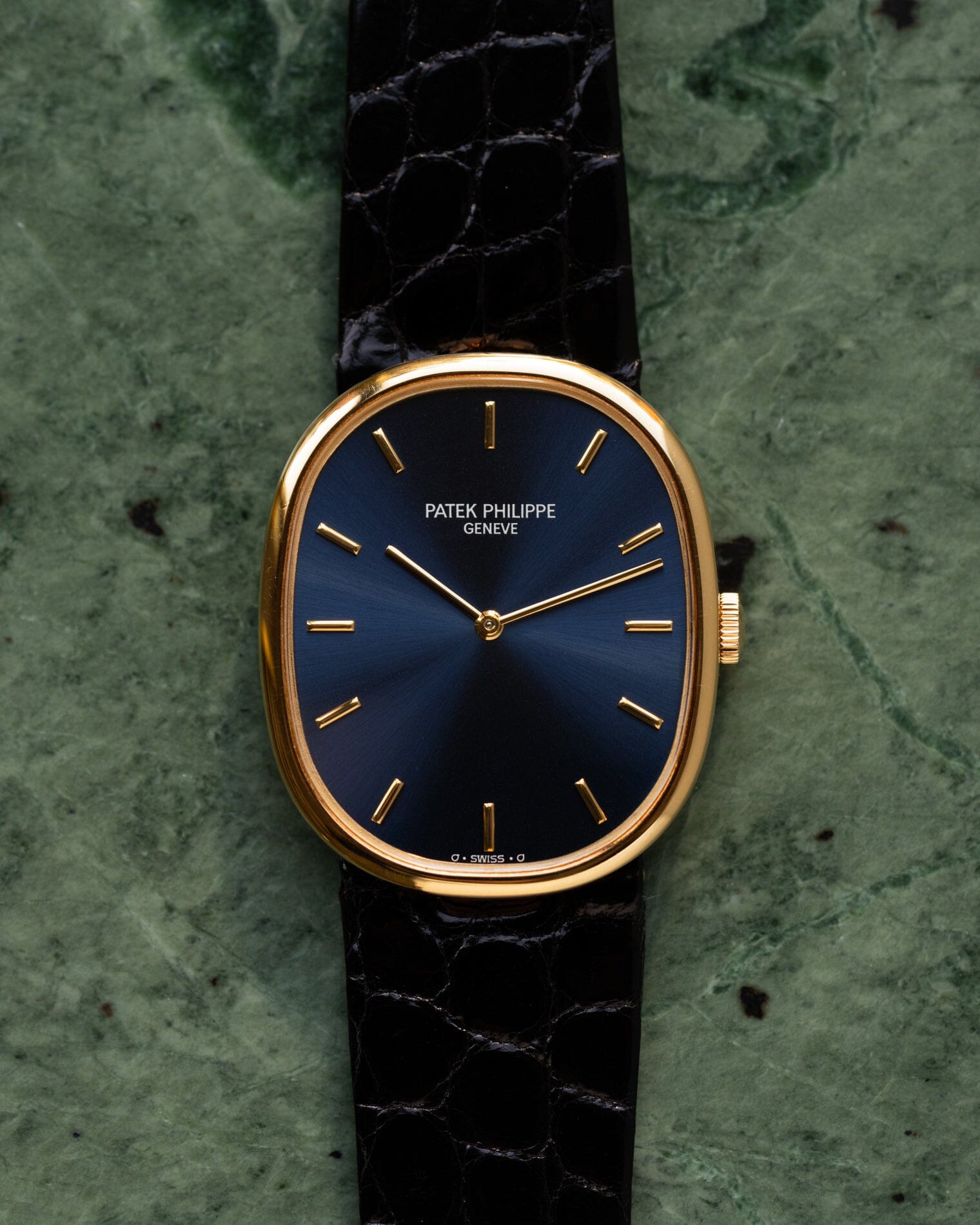 Patek Philippe ゴールデンエリプス 3848 YG ブルーシグマダイアル 修理明細書付き Watch PATEK PHILIPPE