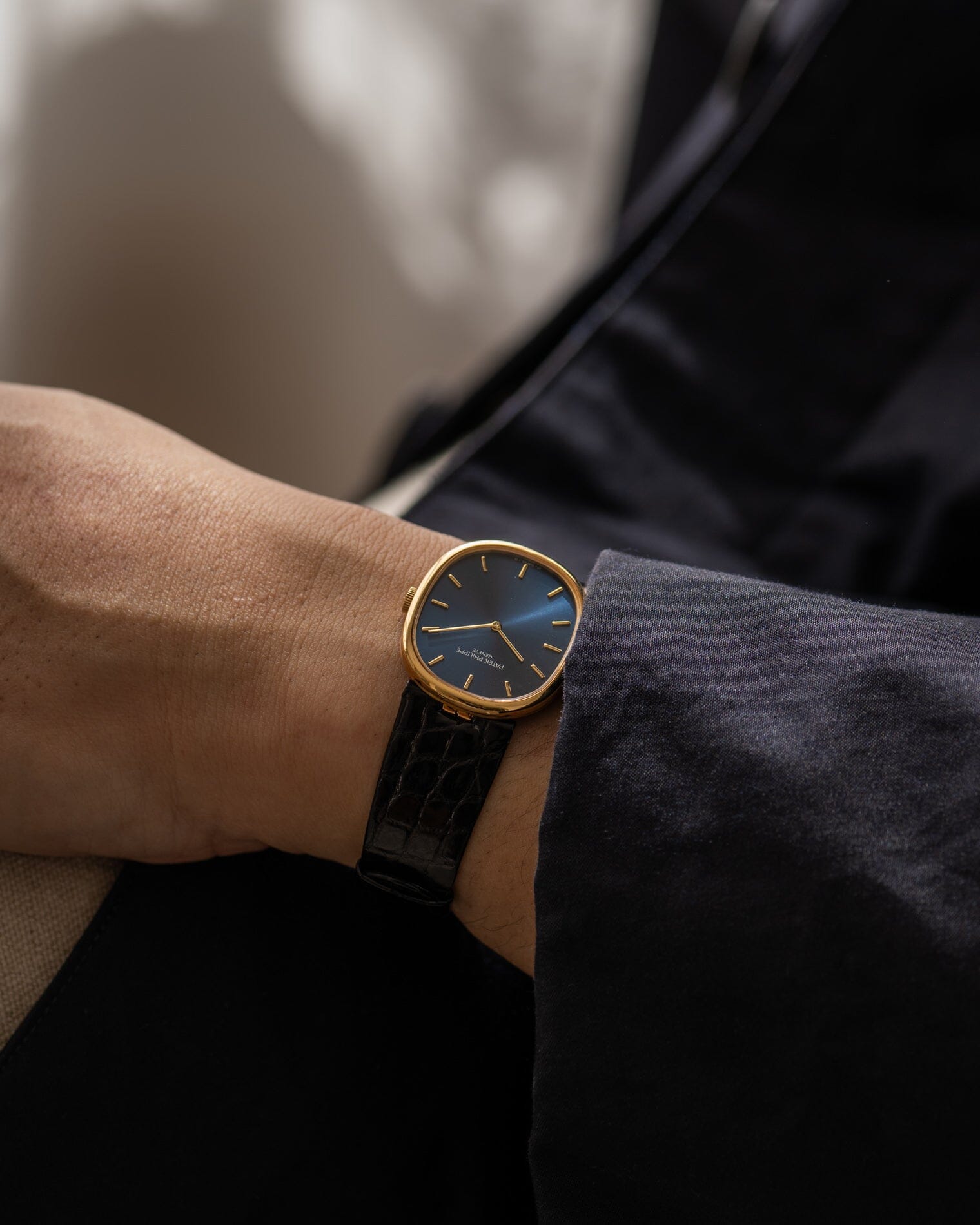 Patek Philippe ゴールデンエリプス 3848 YG ブルーシグマダイアル 修理明細書付き Watch PATEK PHILIPPE