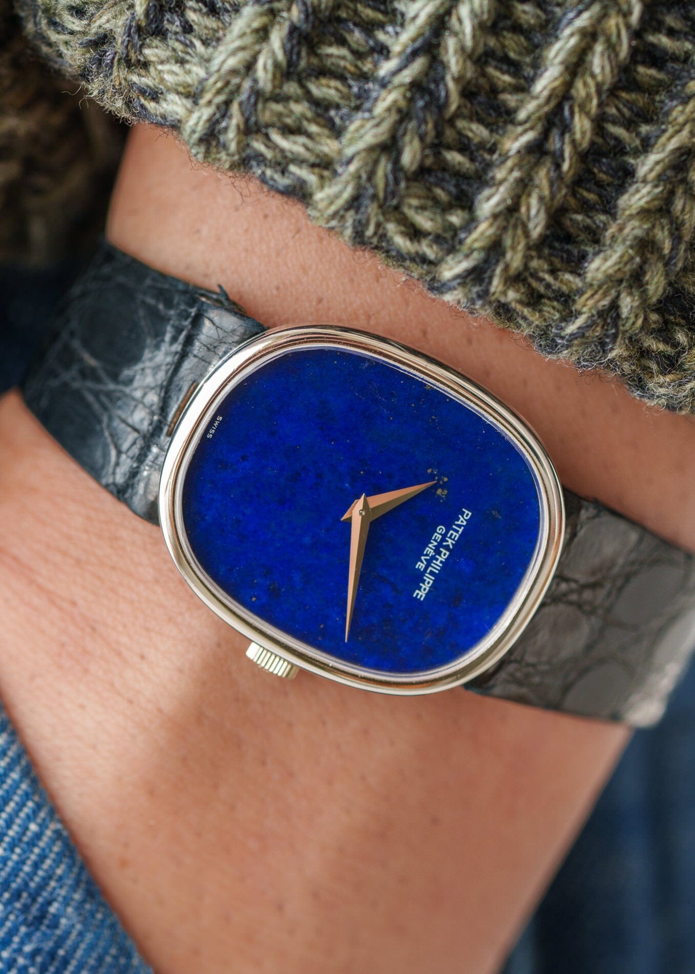 Patek Philippe ゴールデンエリプス 3848 WG ラピスラズリ アーカイブ付き Watch PATEK PHILIPPE