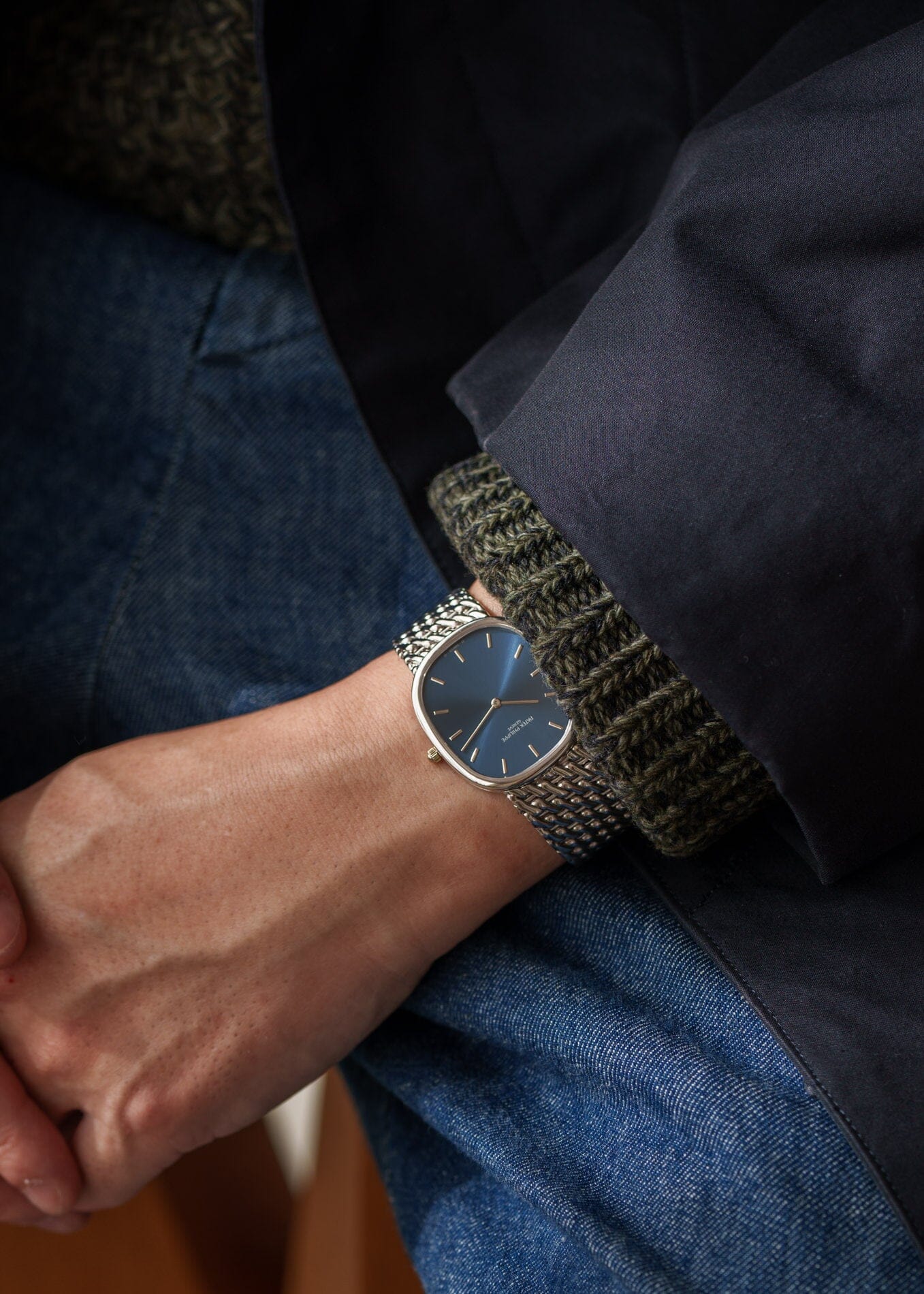 Patek Philippe ゴールデンエリプス 3738 "Jumbo" 自動巻き WG ブルー アーカイブ付き Watch PATEK PHILIPPE