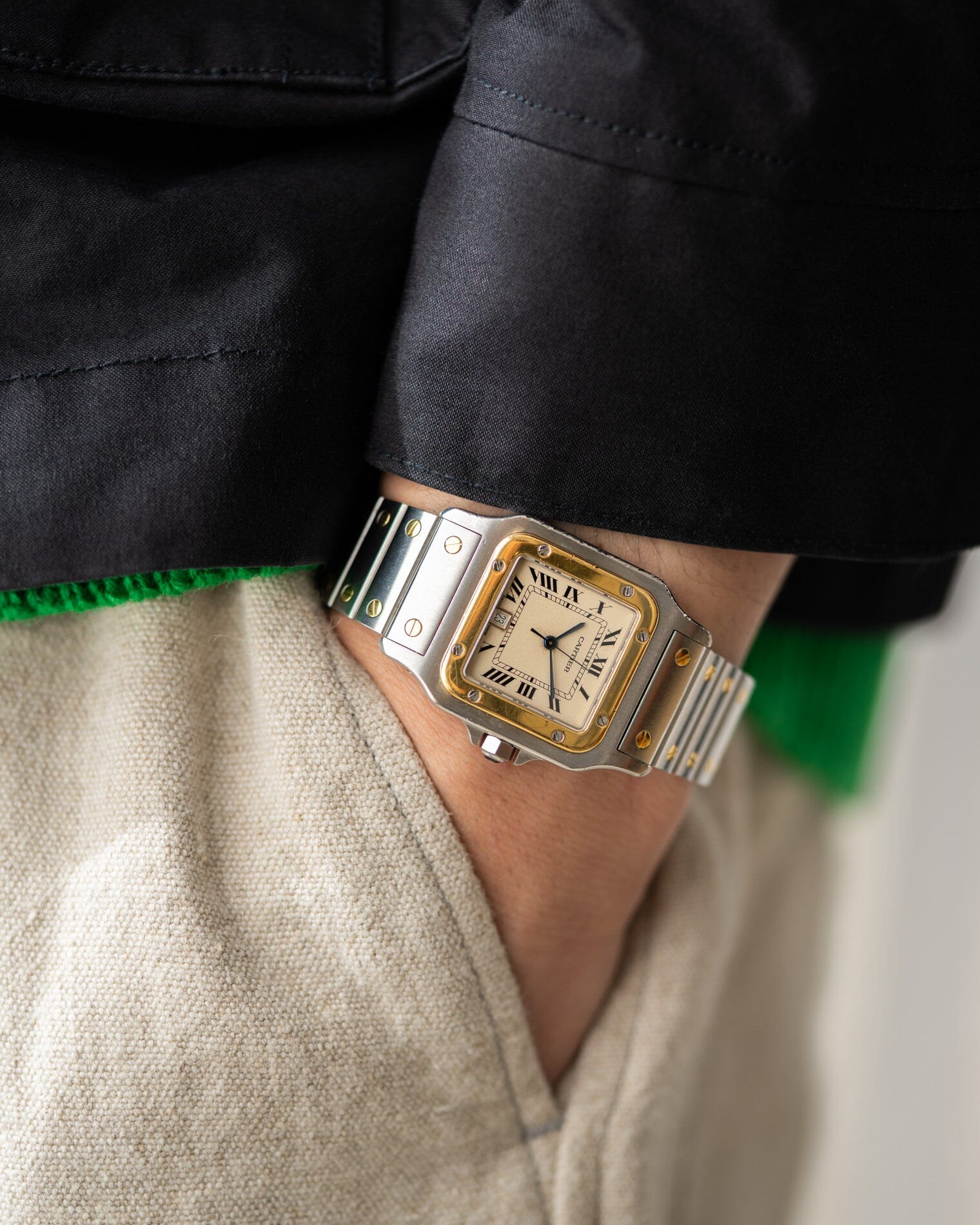 Cartier サントス ガルベ LM アイボリーローマン Watch CARTIER