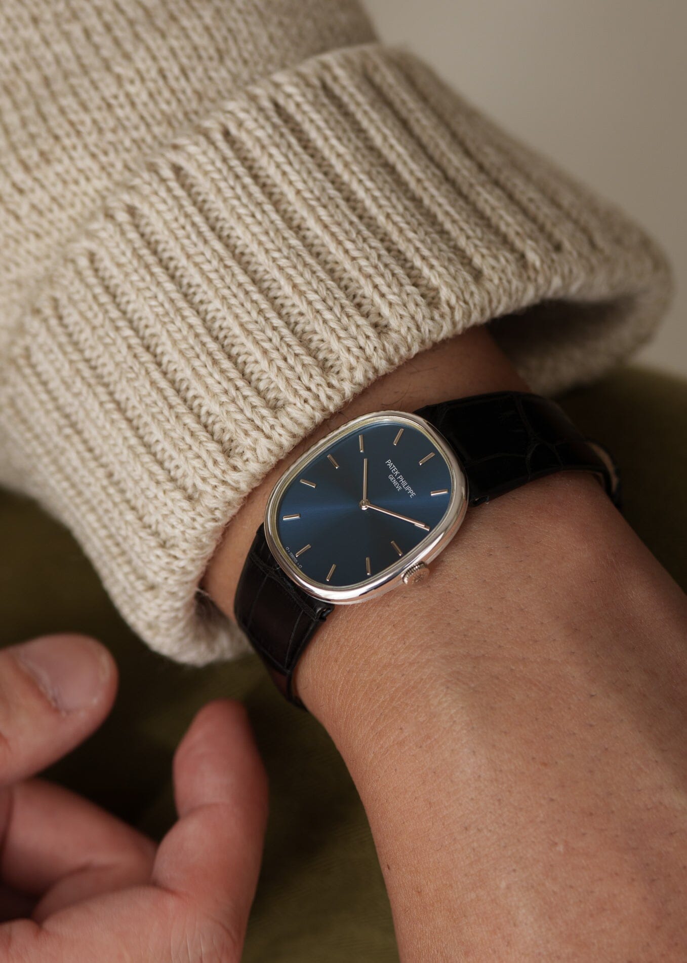 Patek Philippe ゴールデンエリプス 3848 WG ブルーシグマダイアル Watch PATEK PHILIPPE