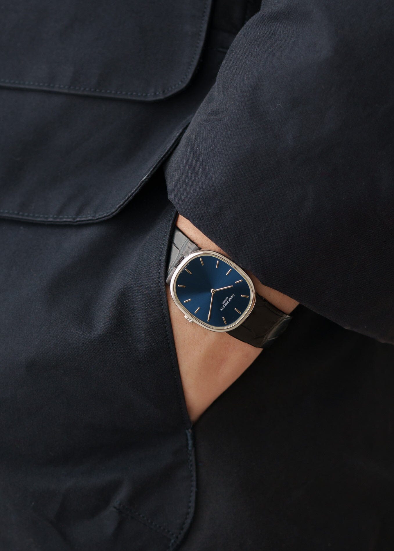 Patek Philippe ゴールデンエリプス 3848 WG ブルーシグマダイアル Watch PATEK PHILIPPE