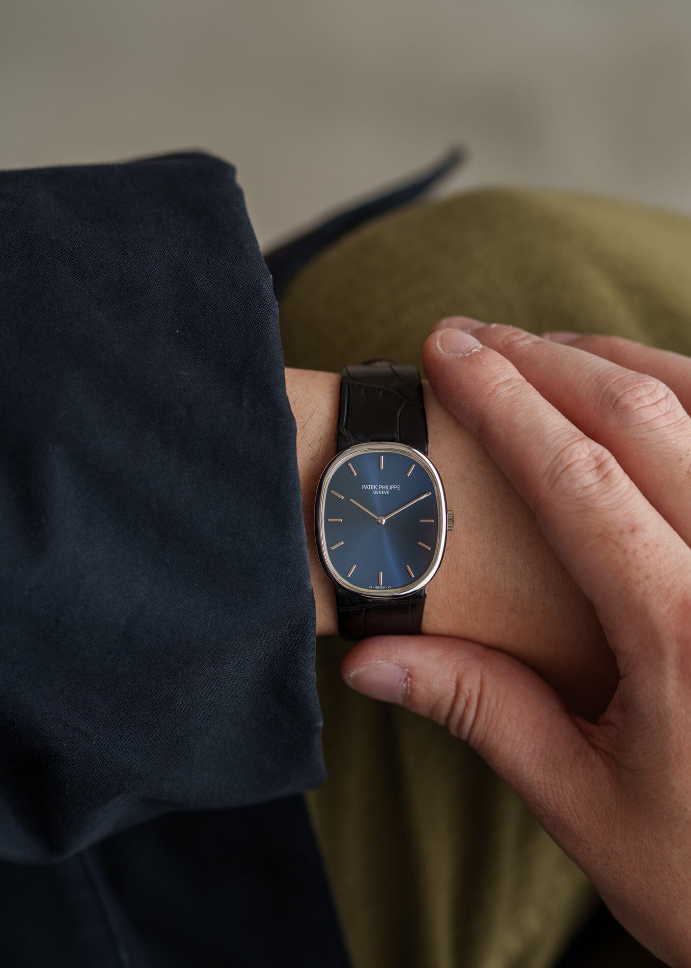 Patek Philippe ゴールデンエリプス 3848 WG ブルーシグマダイアル Watch PATEK PHILIPPE