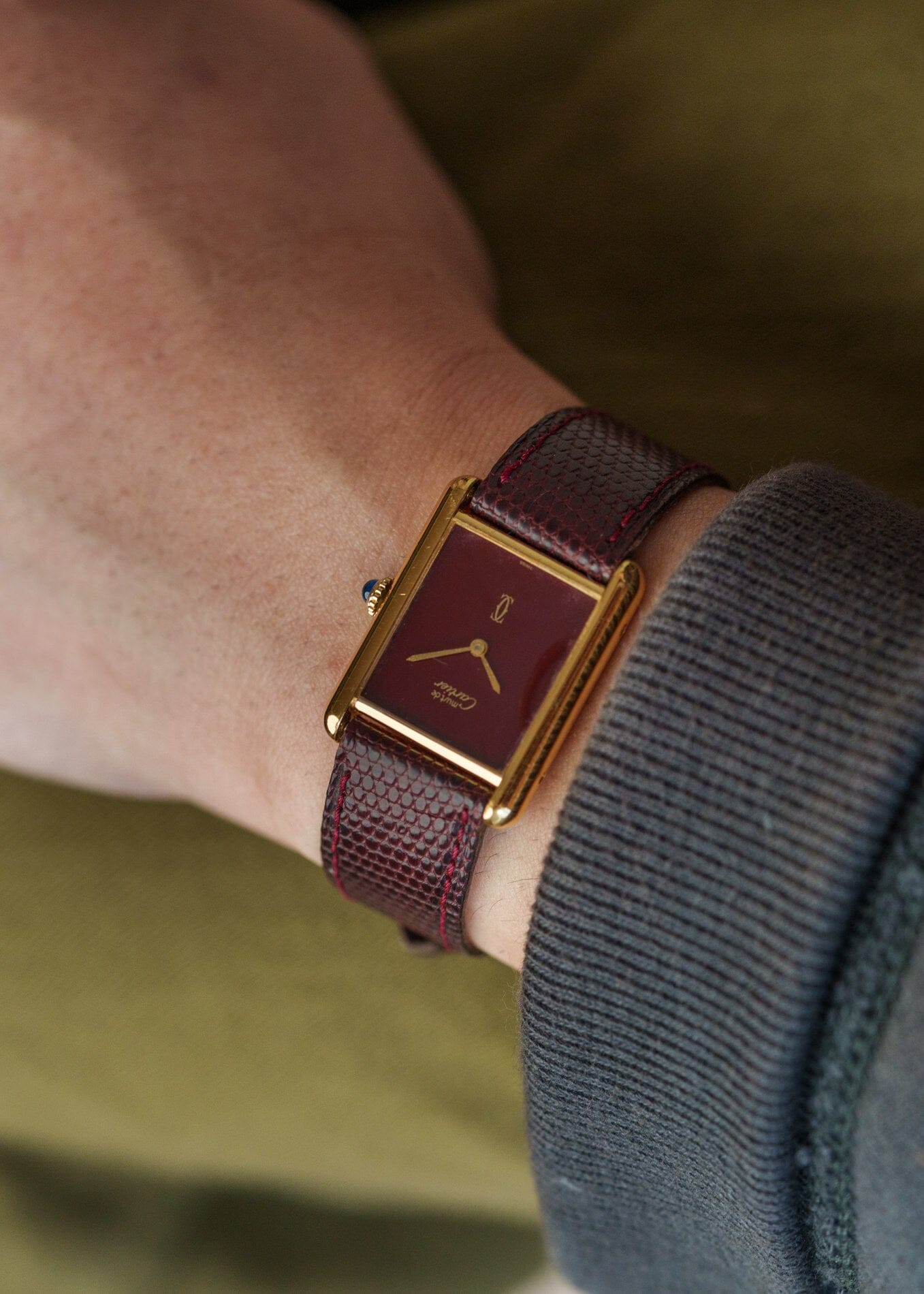 カルティエ マストタンク LM ボルドー 手巻き Watch CARTIER