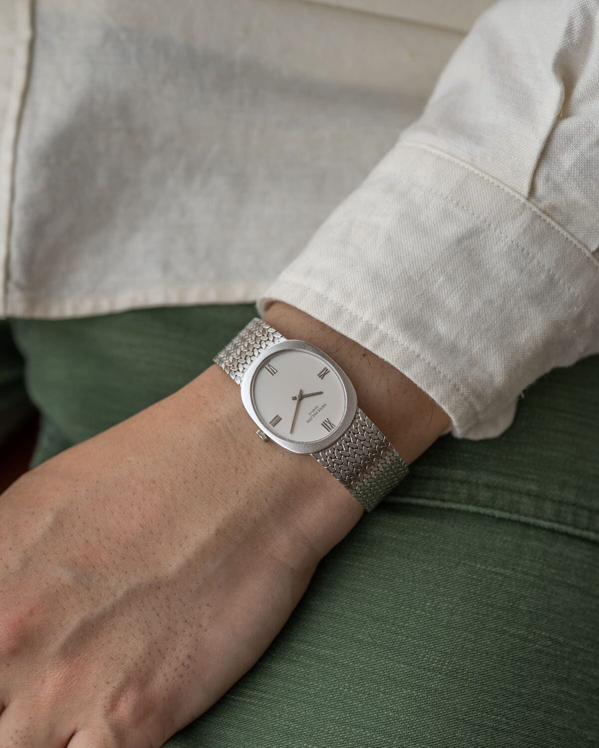 パテック フィリップ ゴールデンエリプス 3584 WG シルバーローマンダイアル Watch PATEK PHILIPPE