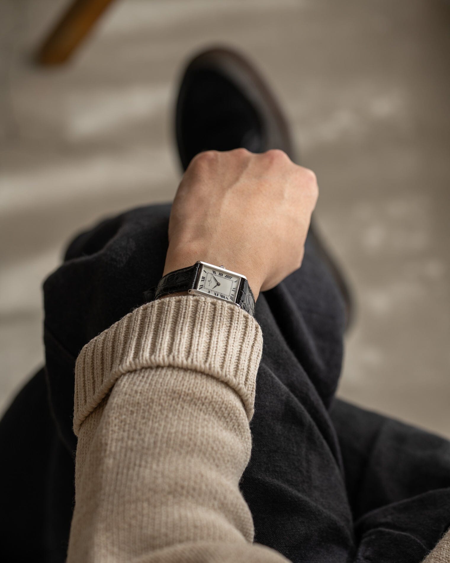 ボーム&メルシエ レクタングル 37077 WG ホワイトローマン Watch BAUME&MERCIER