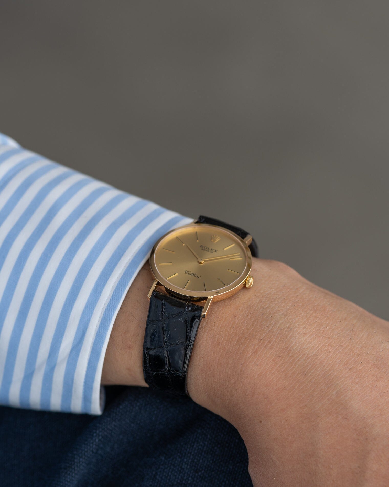 Rolex チェリーニ 4112 YG シャンパンダイアル 国際サービス保証書付き Watch ROLEX