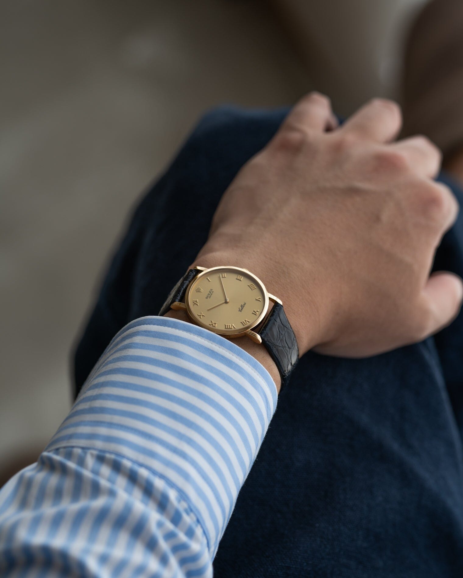 Rolex チェリーニ 5112 YG シャンパンローマン 箱保証書付き Watch ROLEX