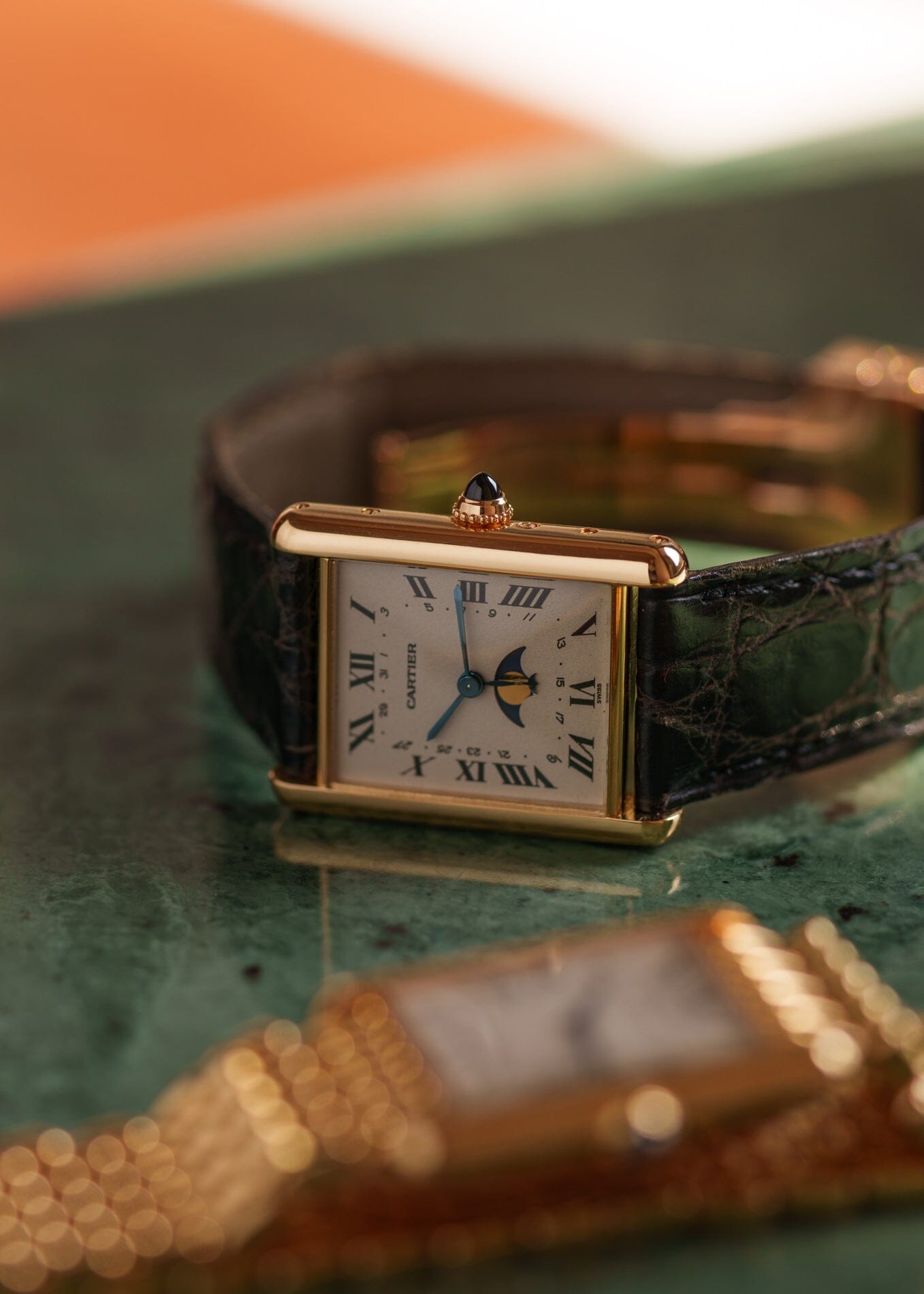 Cartier タンク ルイ カルティエ LM 81900 YG ムーンフェイズ コンプリートサービス済み Watch CARTIER