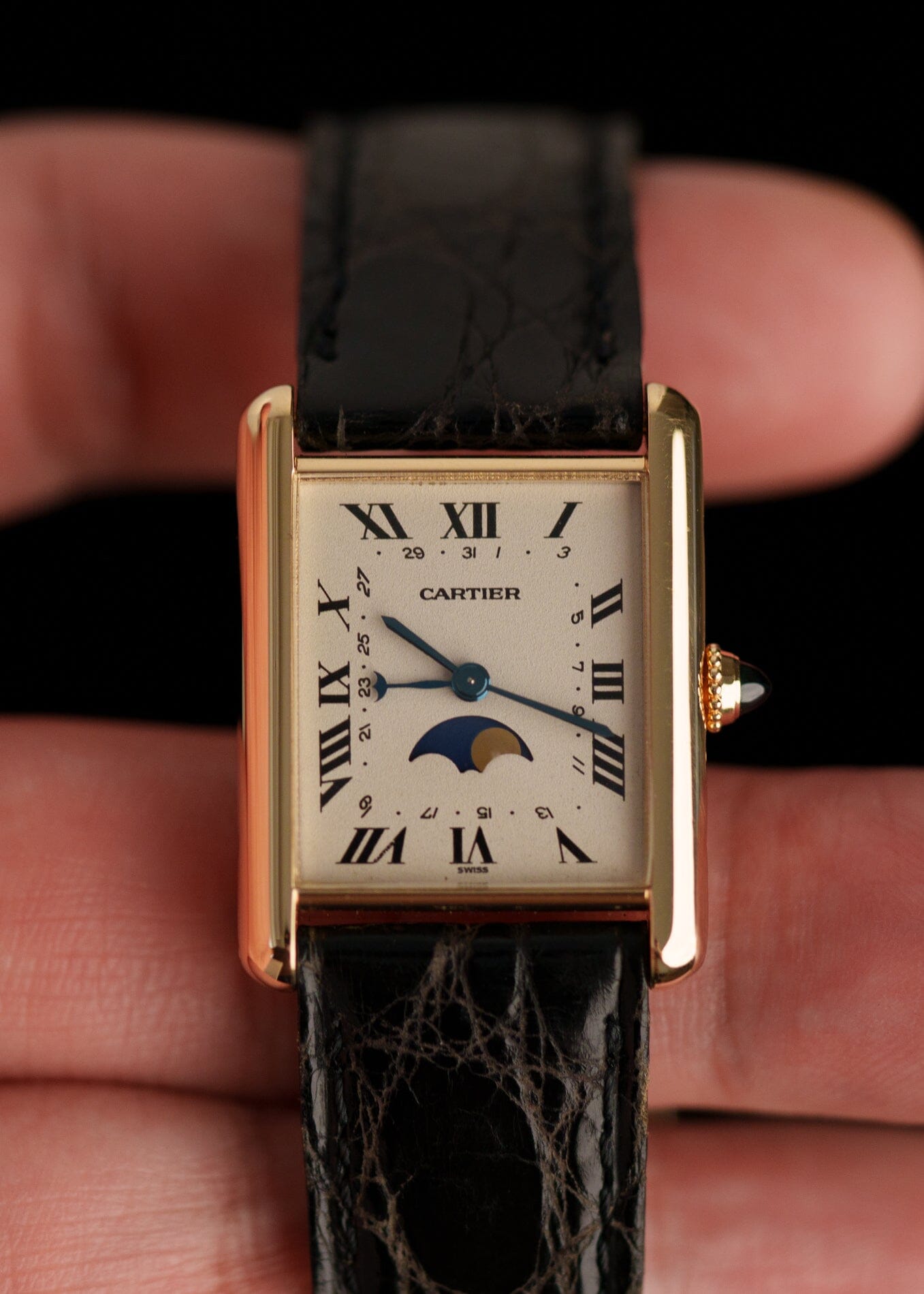 Cartier タンク ルイ カルティエ LM 81900 YG ムーンフェイズ コンプリートサービス済み Watch CARTIER