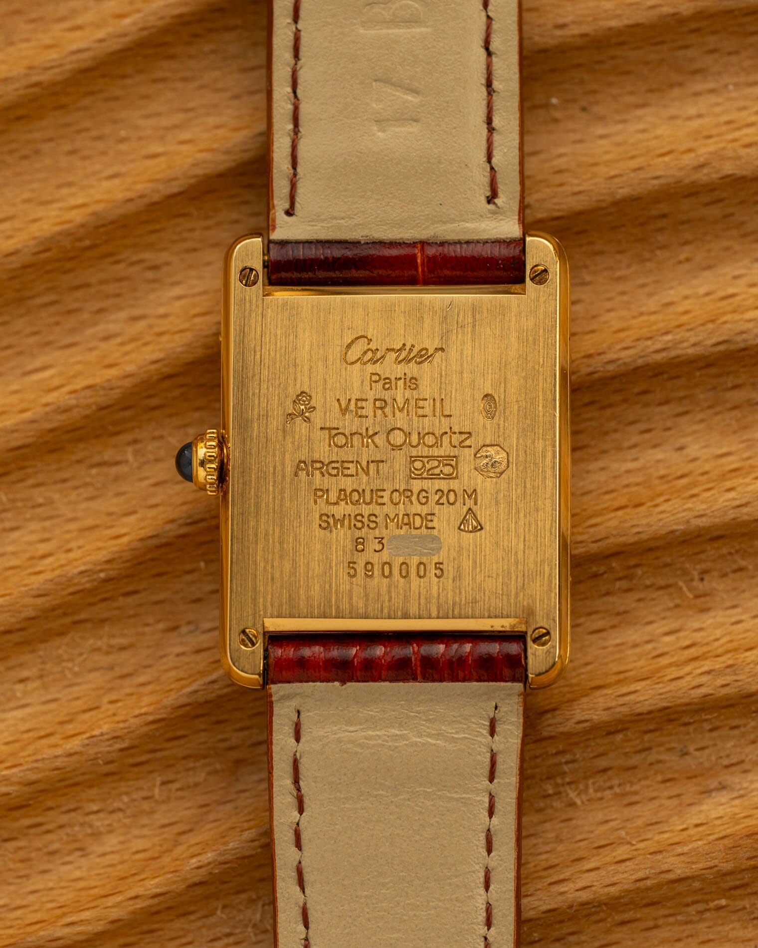 カルティエ マストタンク LM アイボリーローマン QZ Watch CARTIER