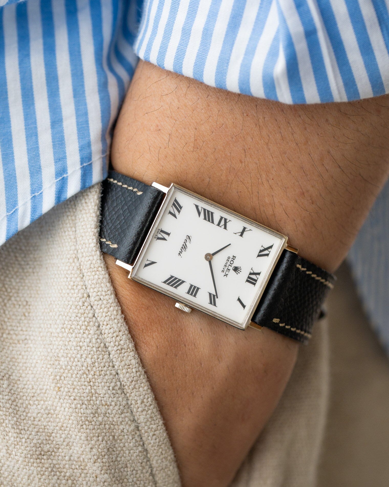 Rolex チェリーニ 3834 WG ホワイトローマン Watch ROLEX