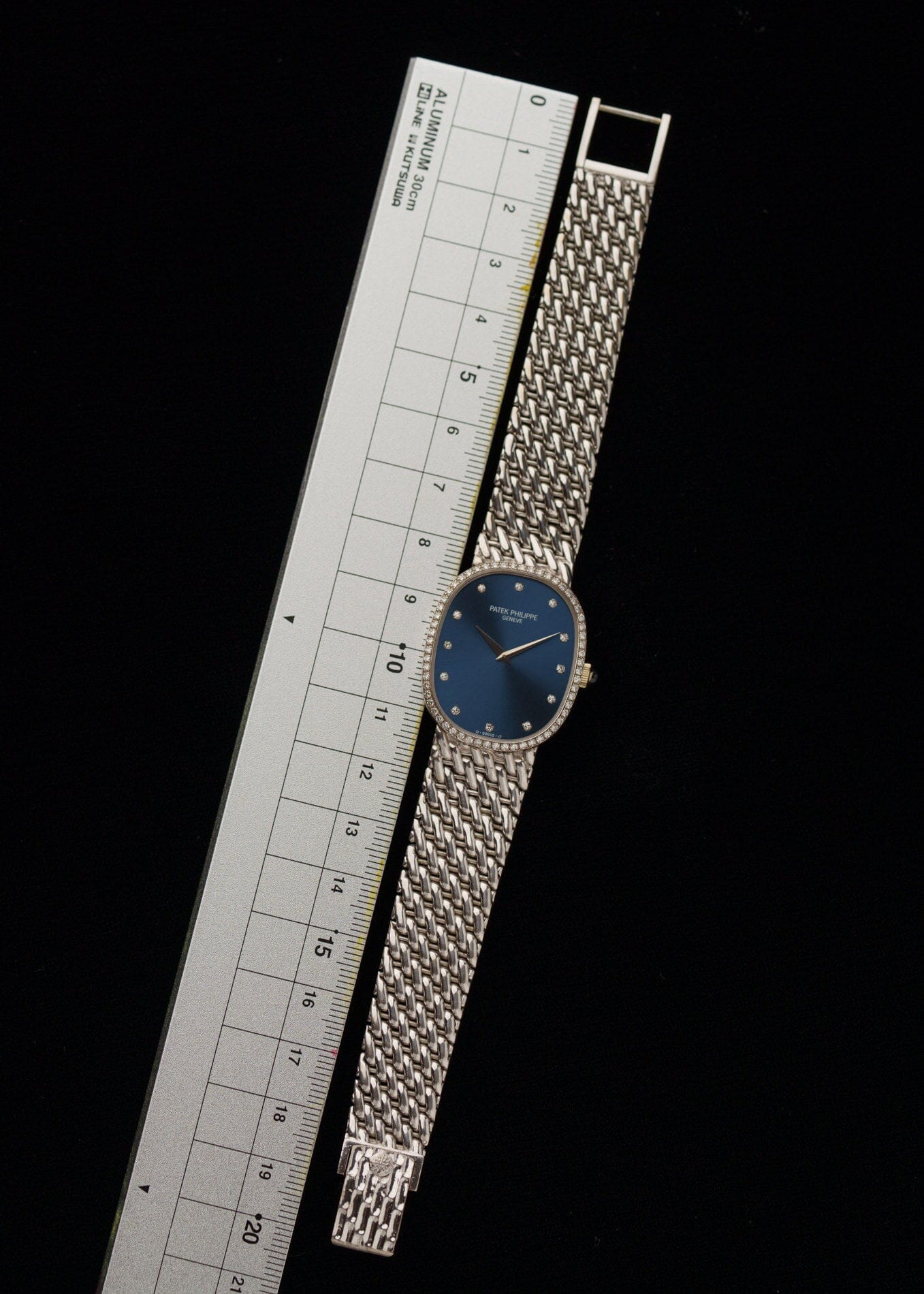 Patek Philippe ゴールデンエリプス 3849 WG ベゼルダイヤ ブルーダイアル 保証書付き Watch PATEK PHILIPPE