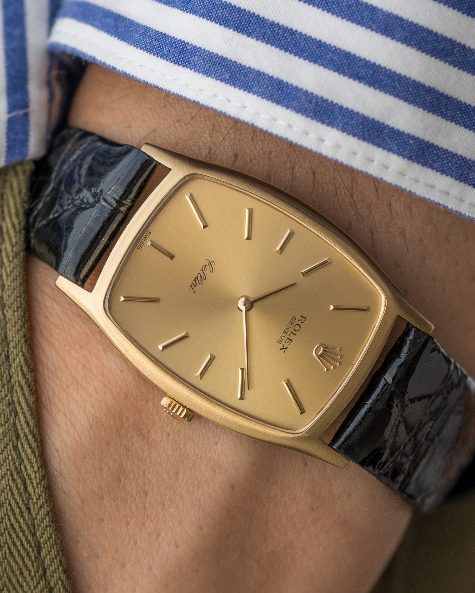 Rolex チェリーニ 3807 YG シャンパンダイアル Watch ROLEX