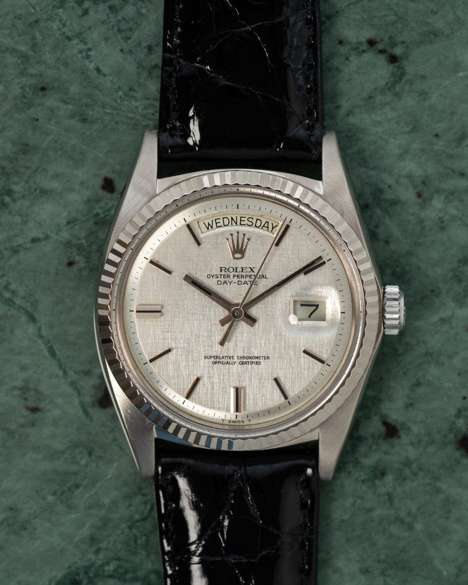 Rolex デイデイト 1803 WG シルバーリネンダイアル Watch ROLEX