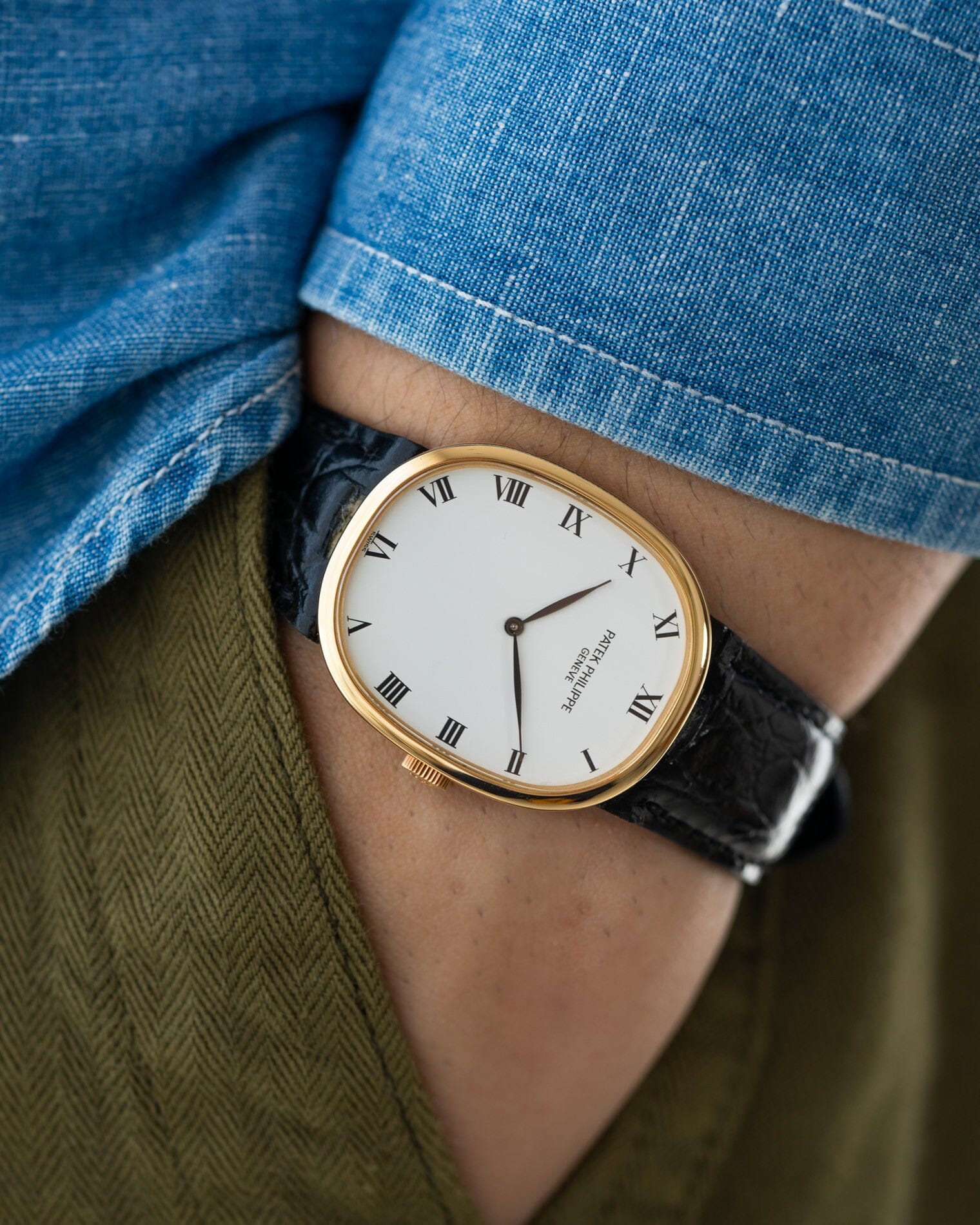 Patek Philippe ゴールデンエリプス 3848 YG ホワイトローマン Watch PATEK PHILIPPE