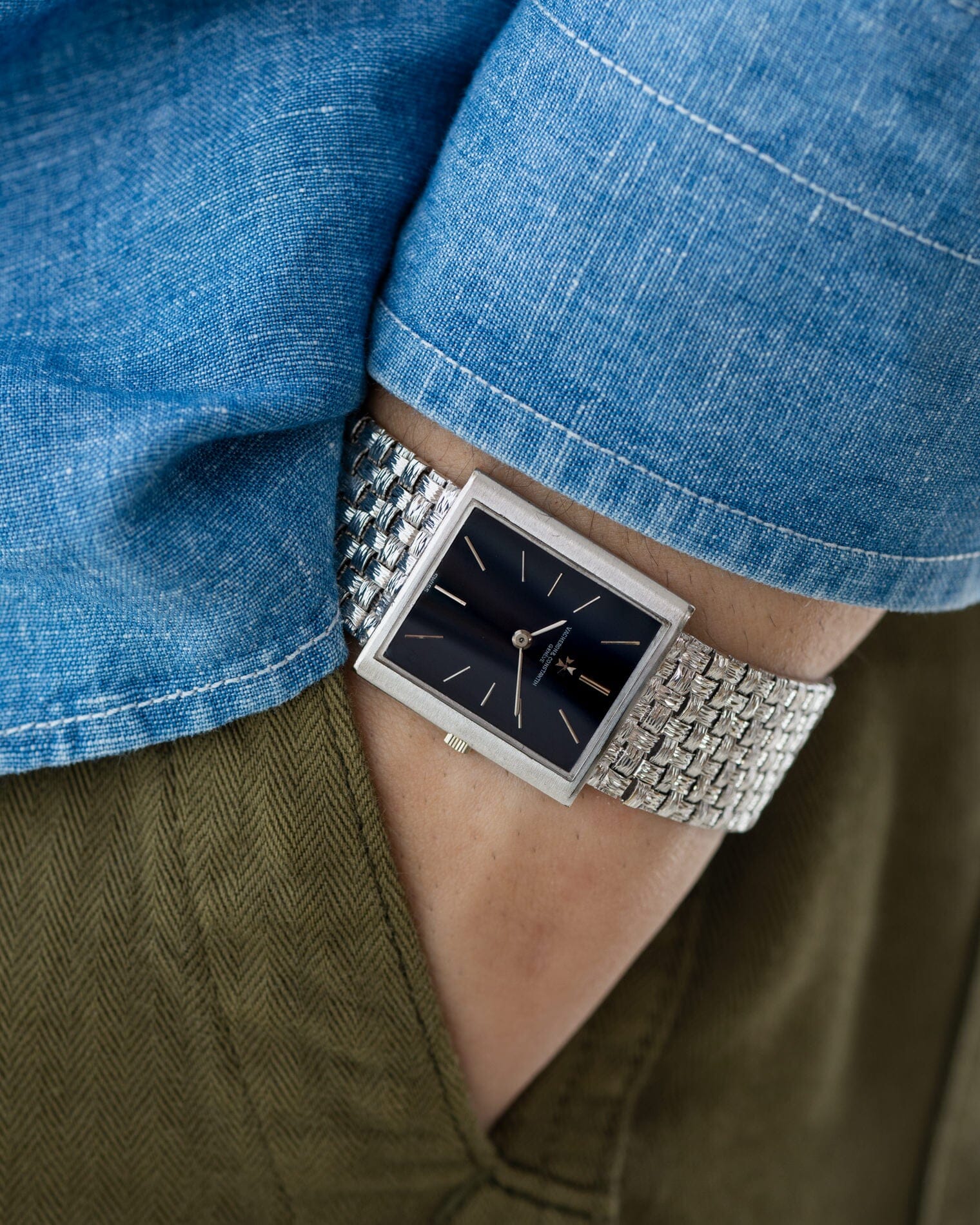 Vacheron Constantin メッシュドール 7981 WG ブラックダイアル Watch VACHERON CONSTANTIN