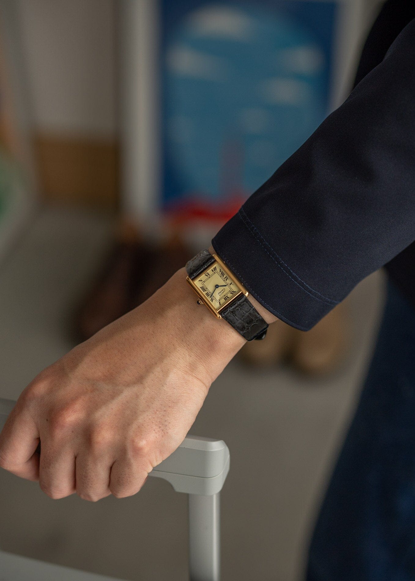 カルティエ マストタンク LM アイボリーローマン 手巻き