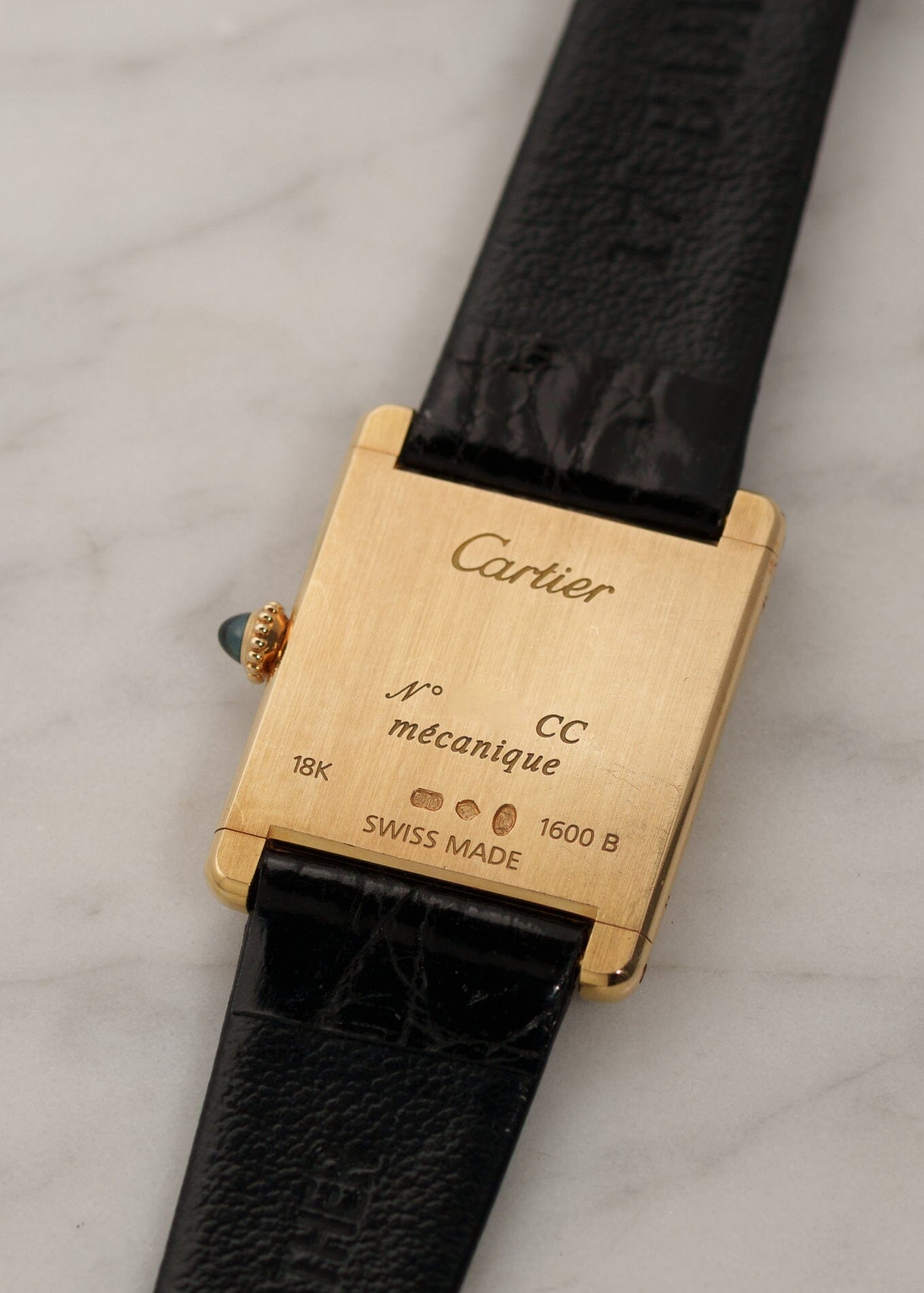 Cartier タンク ルイ カルティエ LM YG CPCP 1600B 箱付き Watch CARTIER